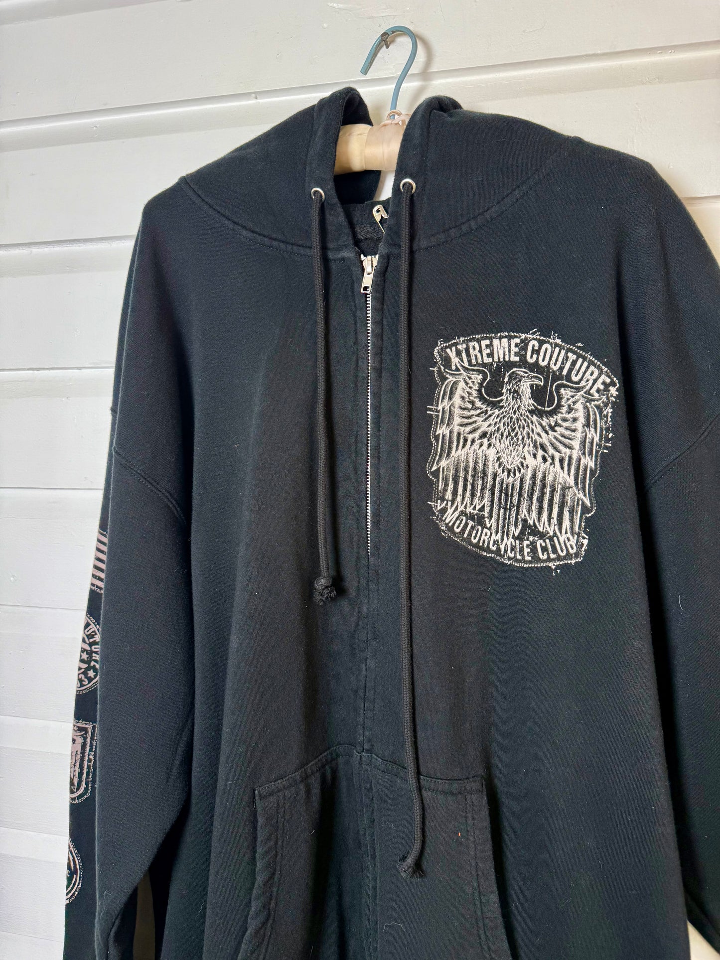 Vintage Xtreme Couture Black Zip-Up Hoodie