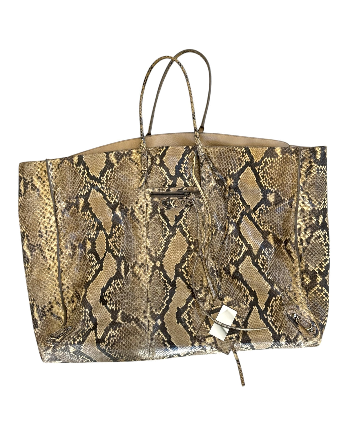 Vintage Balenciaga Oversized Papier A4 Python Tote Bag