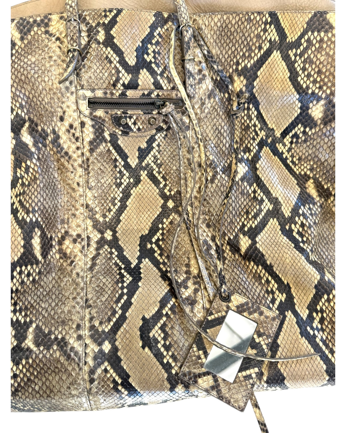 Vintage Balenciaga Oversized Papier A4 Python Tote Bag