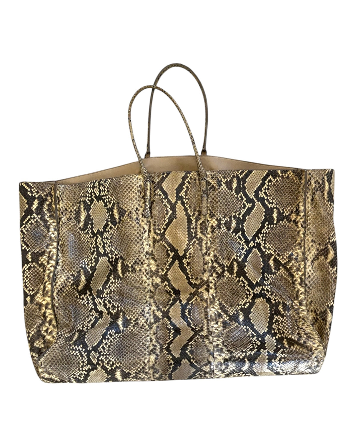 Vintage Balenciaga Oversized Papier A4 Python Tote Bag