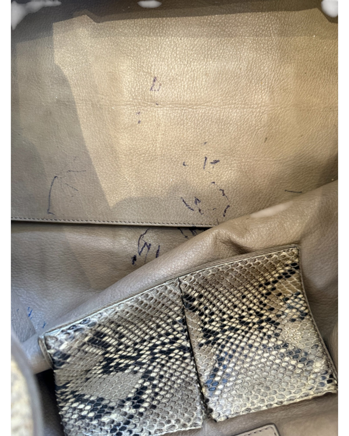 Vintage Balenciaga Oversized Papier A4 Python Tote Bag