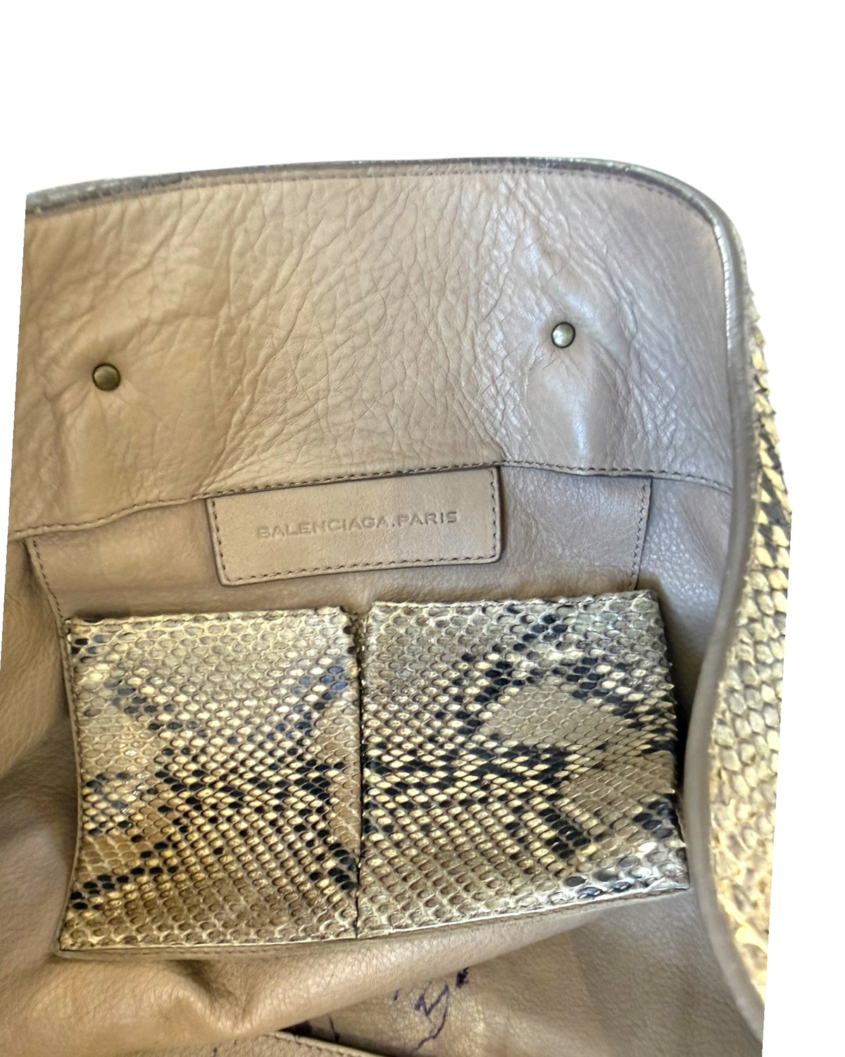 Vintage Balenciaga Oversized Papier A4 Python Tote Bag