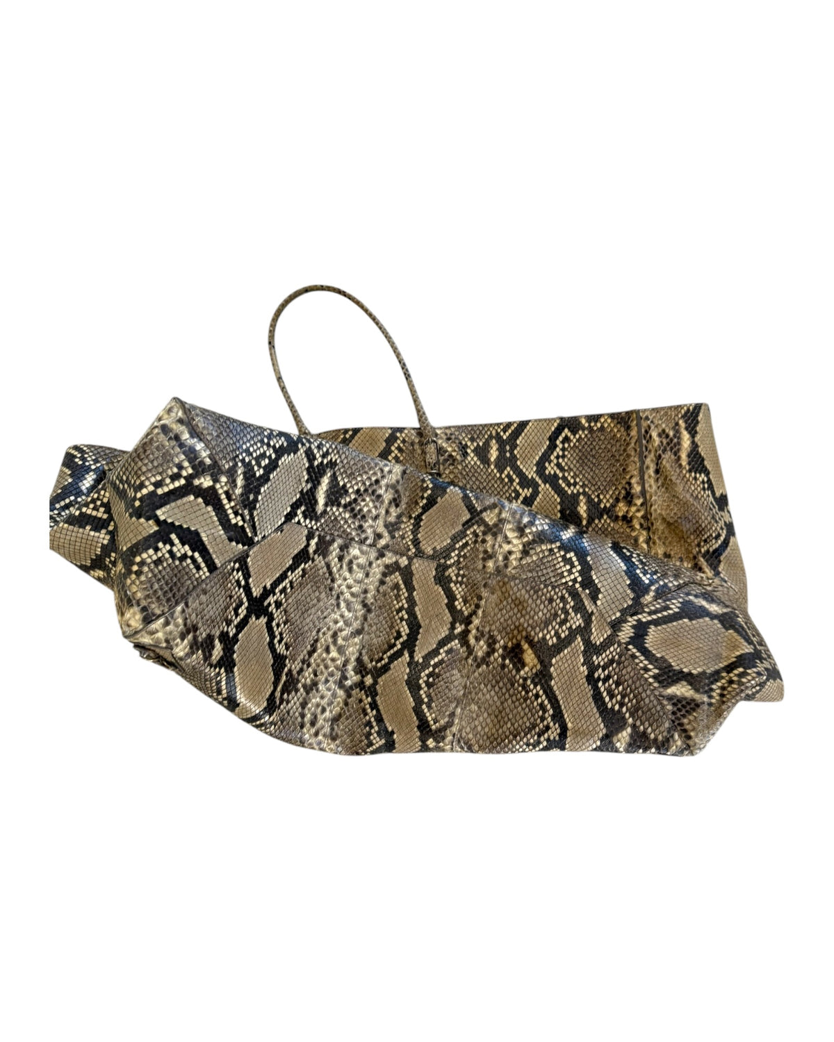 Vintage Balenciaga Oversized Papier A4 Python Tote Bag