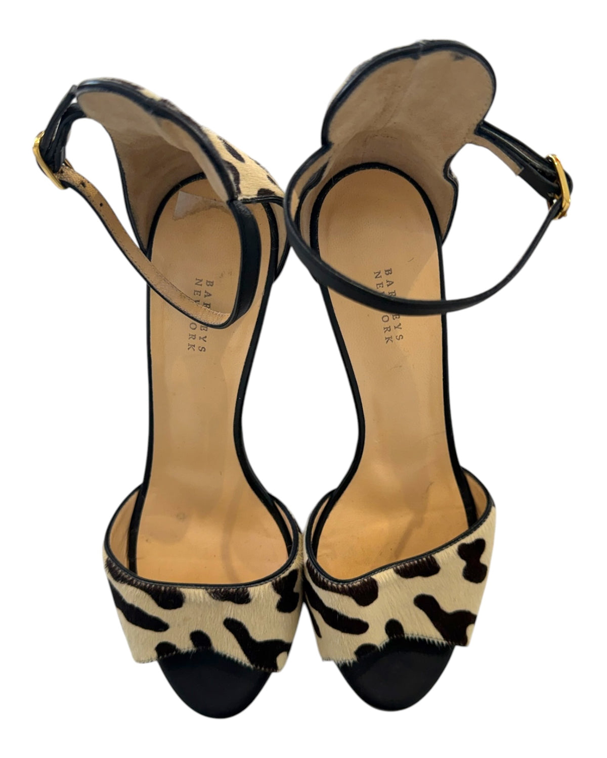 Vintage Barneys NY Pony Hair Animal Print Heels