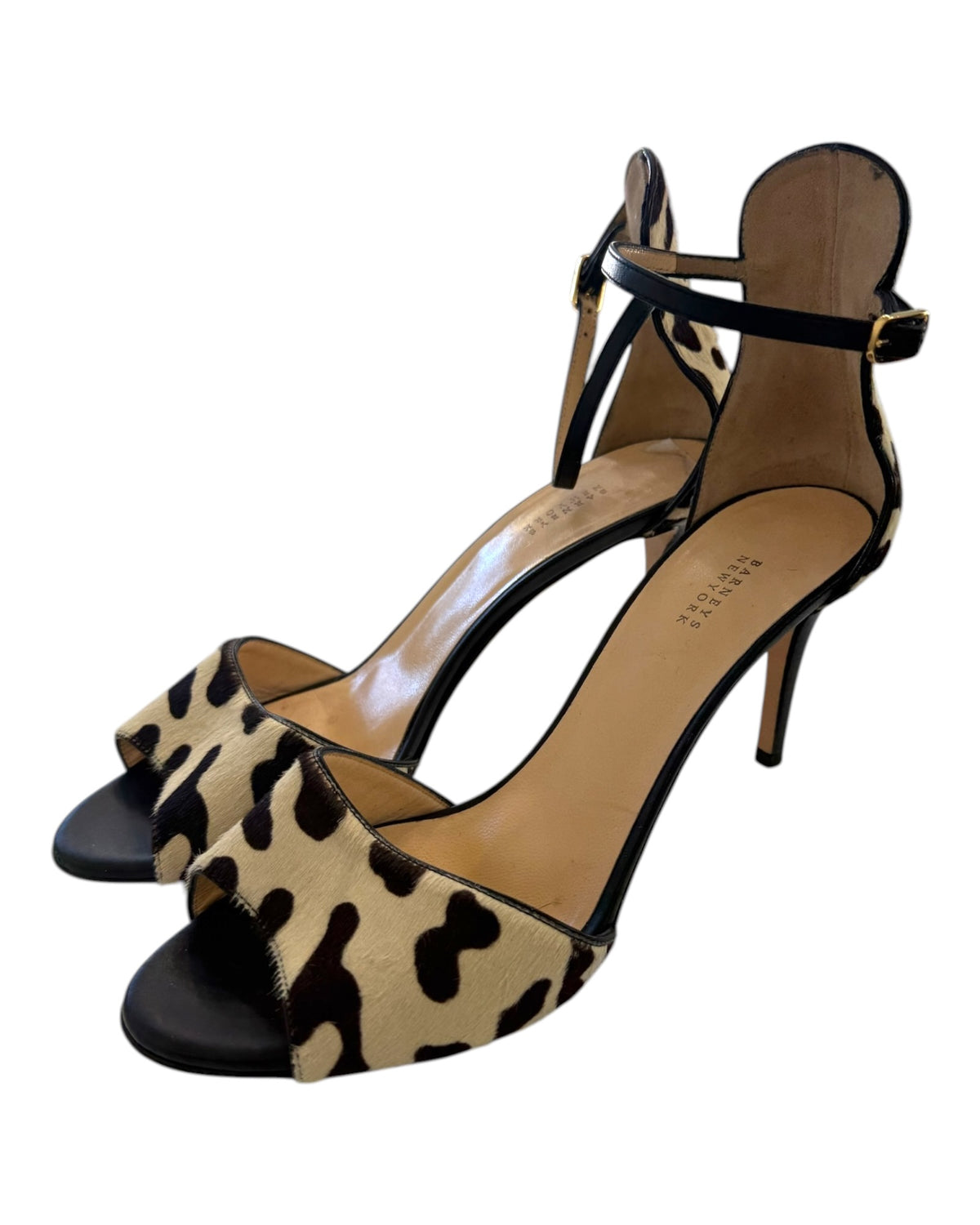 Vintage Barneys NY Pony Hair Animal Print Heels
