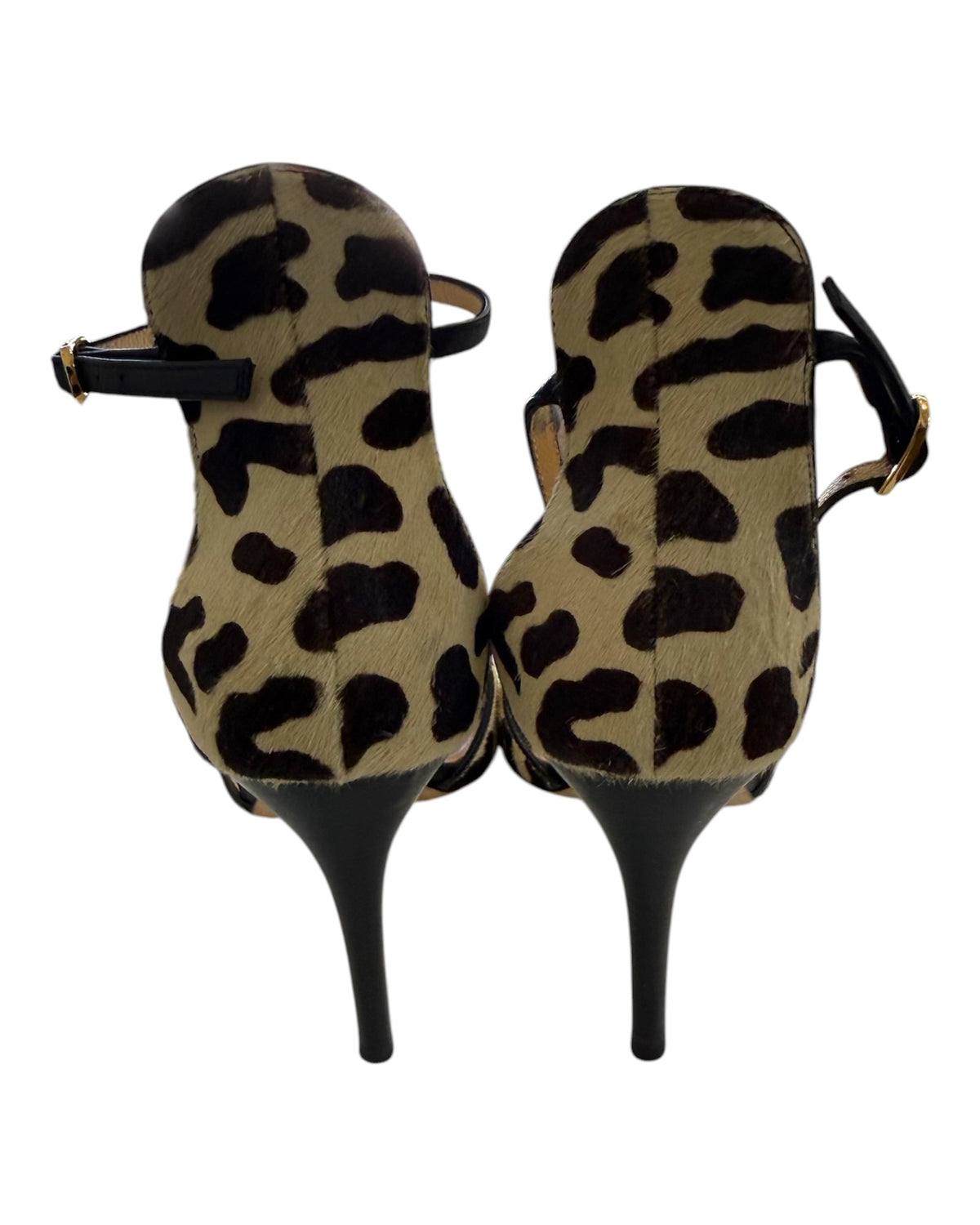 Vintage Barneys NY Pony Hair Animal Print Heels