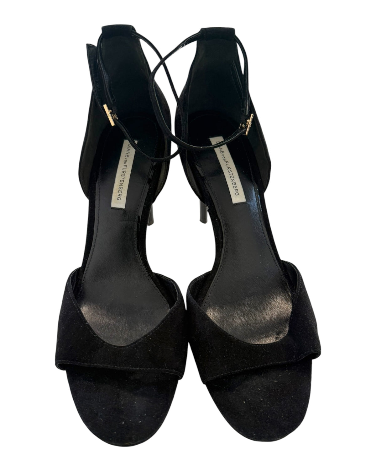 Vintage Diane Von Furstenberg Black Suede Heels
