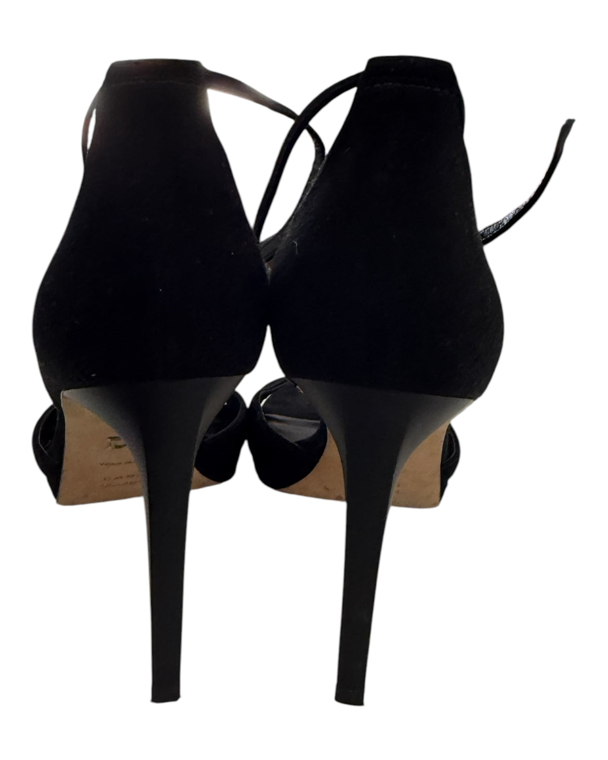 Vintage Diane Von Furstenberg Black Suede Heels
