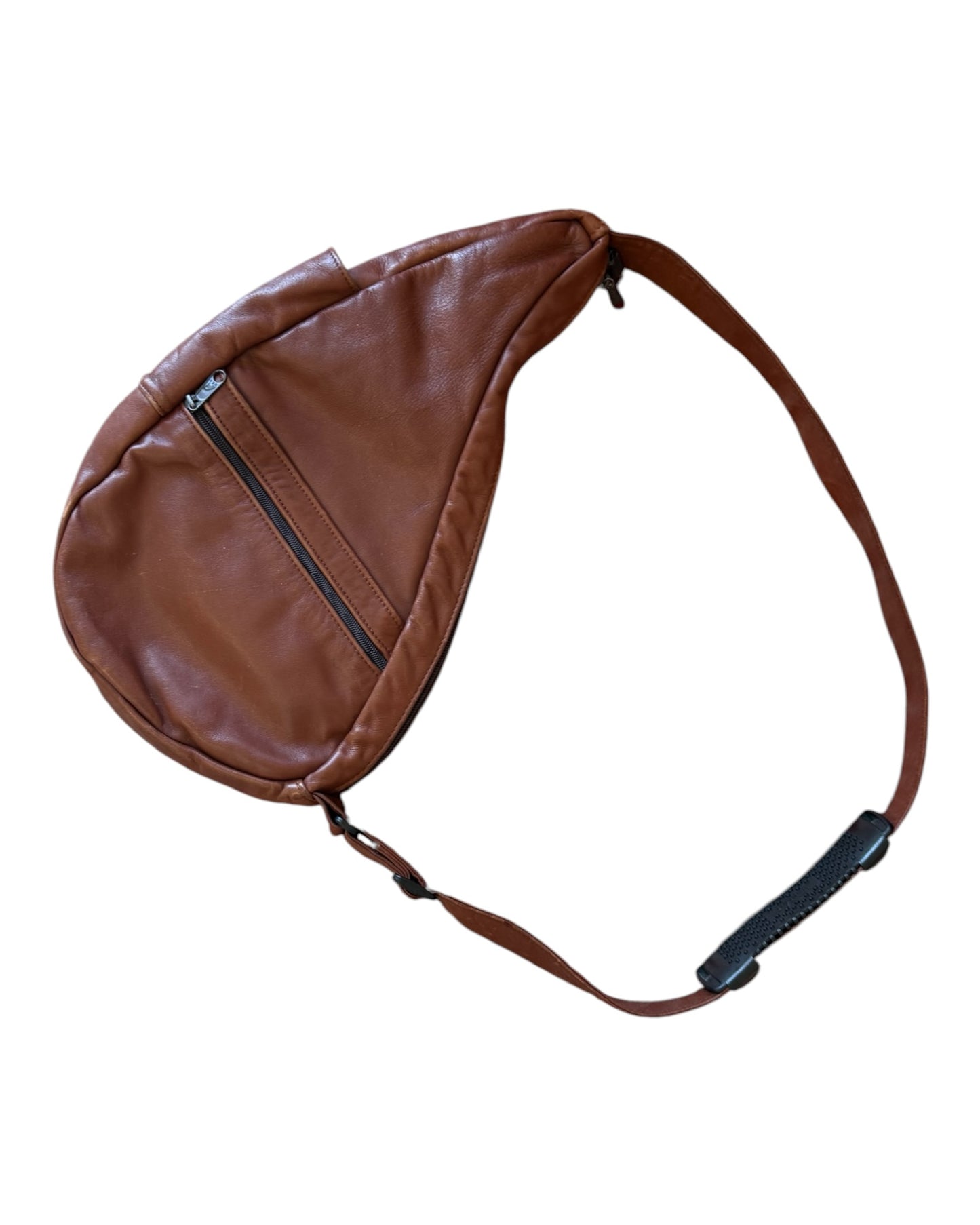 Vintage Brown Leather Sling Bag
