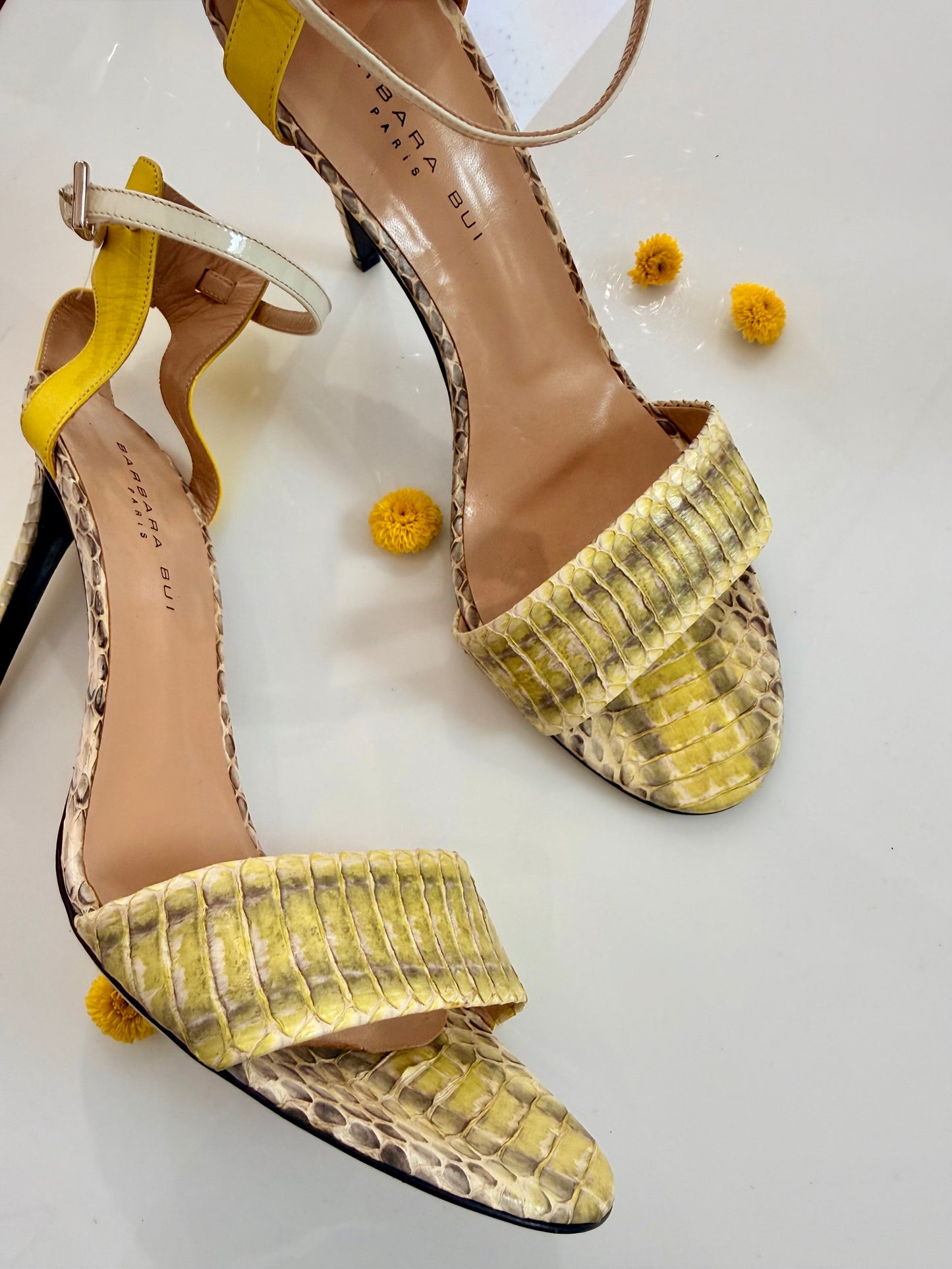 Pre-Loved Barbara Bui Snakeskin Sandals