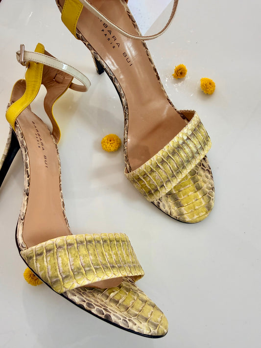 Pre-Loved Barbara Bui Snakeskin Sandals