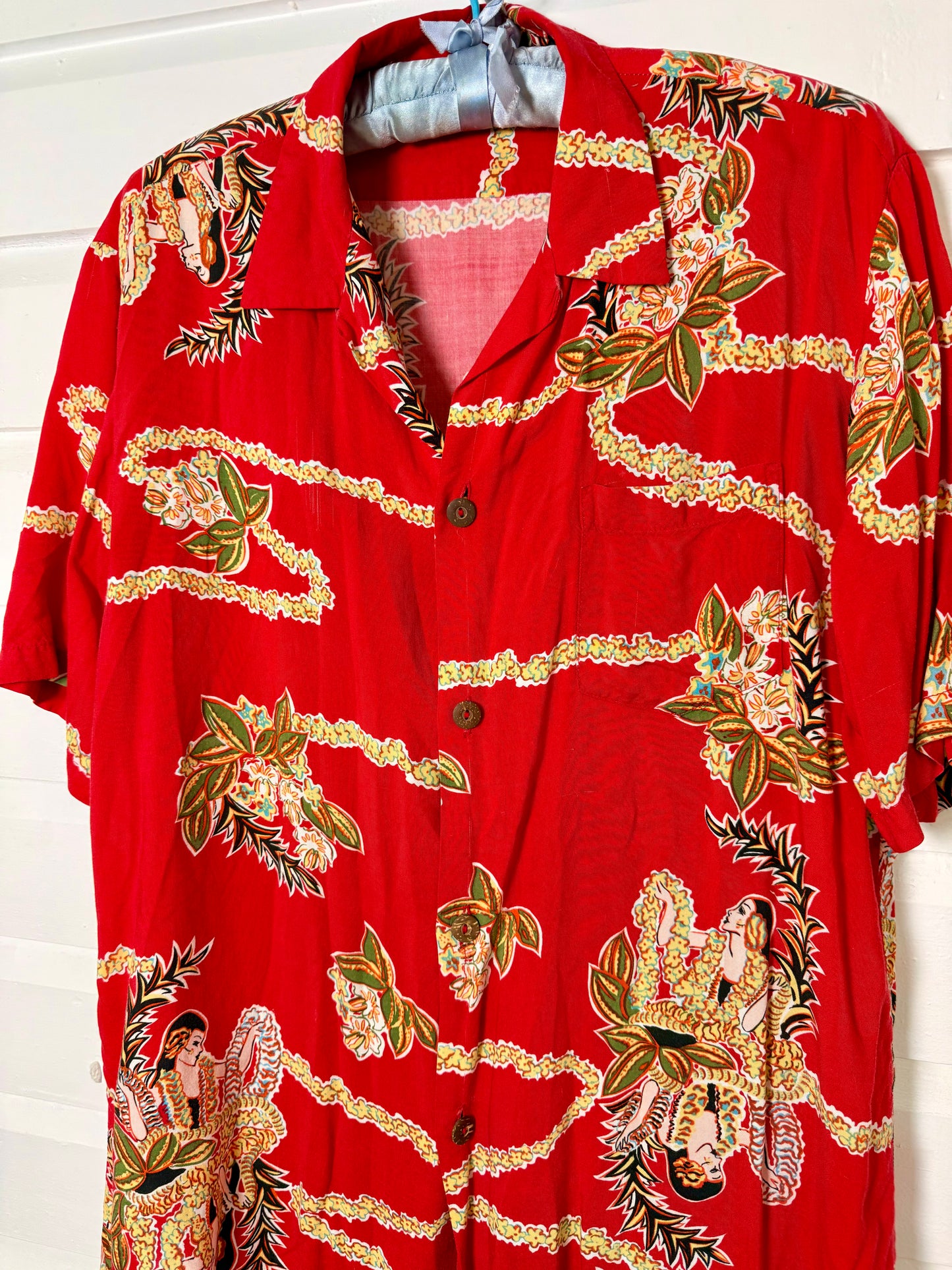 Vintage Red Hawaiian Shirt