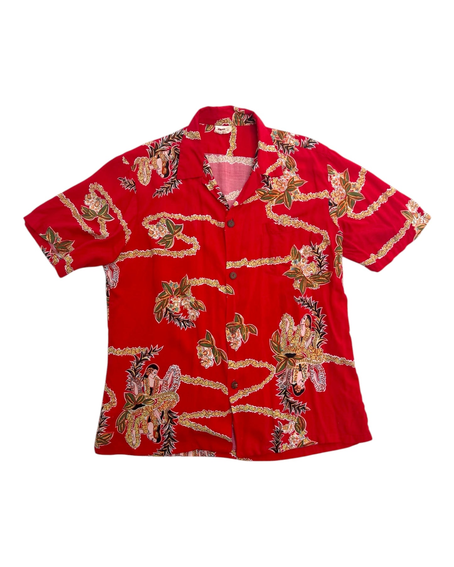 Vintage Red Hawaiian Shirt