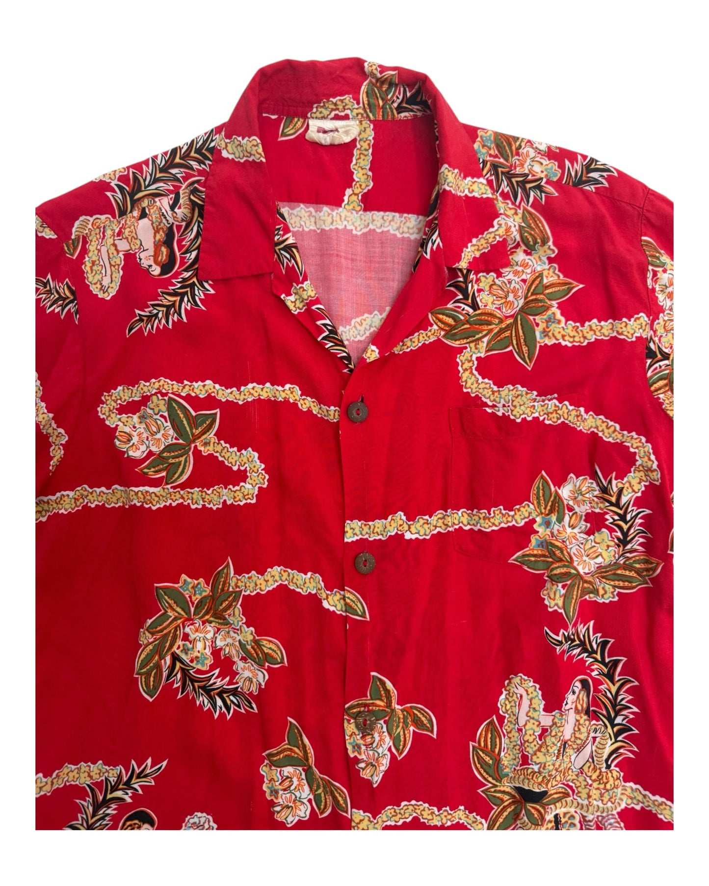 Vintage Red Hawaiian Shirt