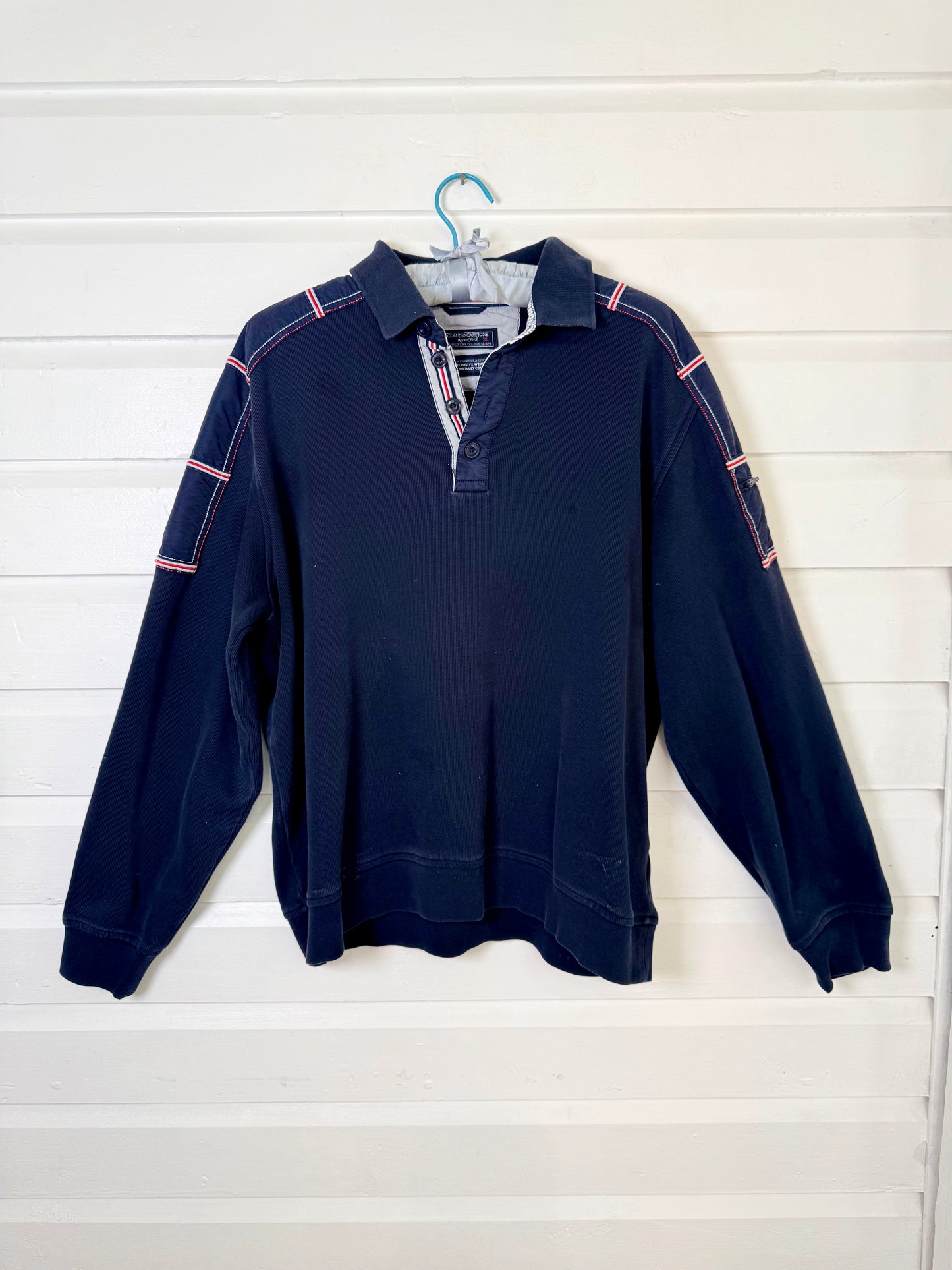 Pre-Loved Claudio Campione NY Navy Blue Polo Top