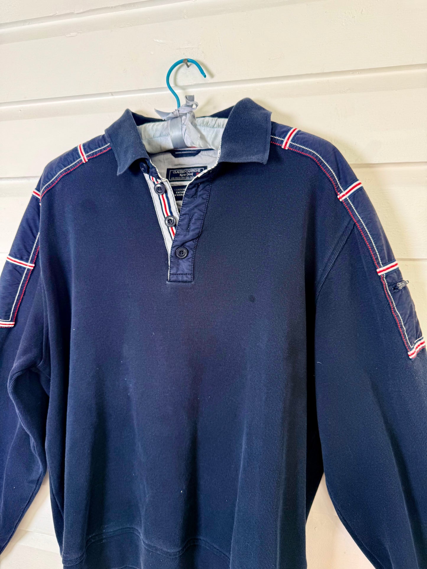 Pre-Loved Claudio Campione NY Navy Blue Polo Top
