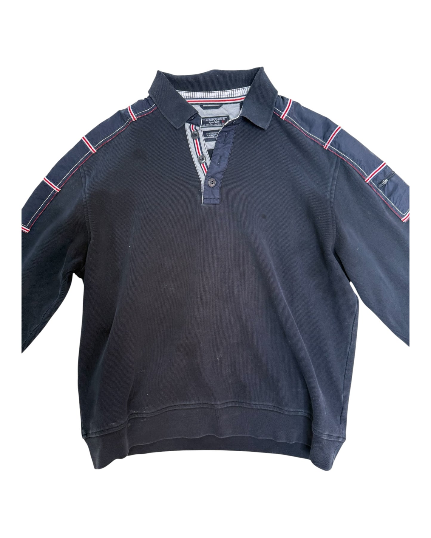 Pre-Loved Claudio Campione NY Navy Blue Polo Top