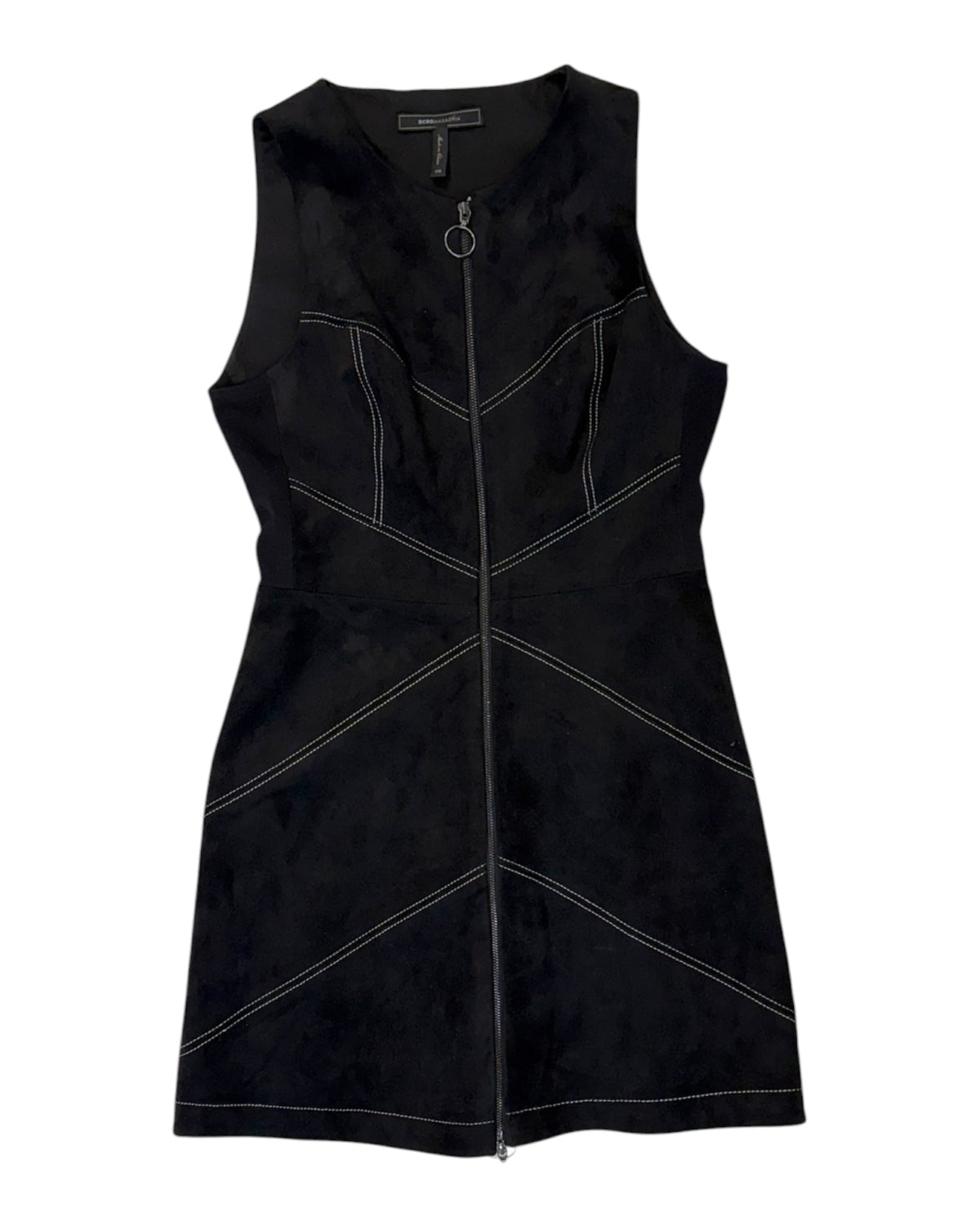 Vintage BCBG Black Suede Mini Dress