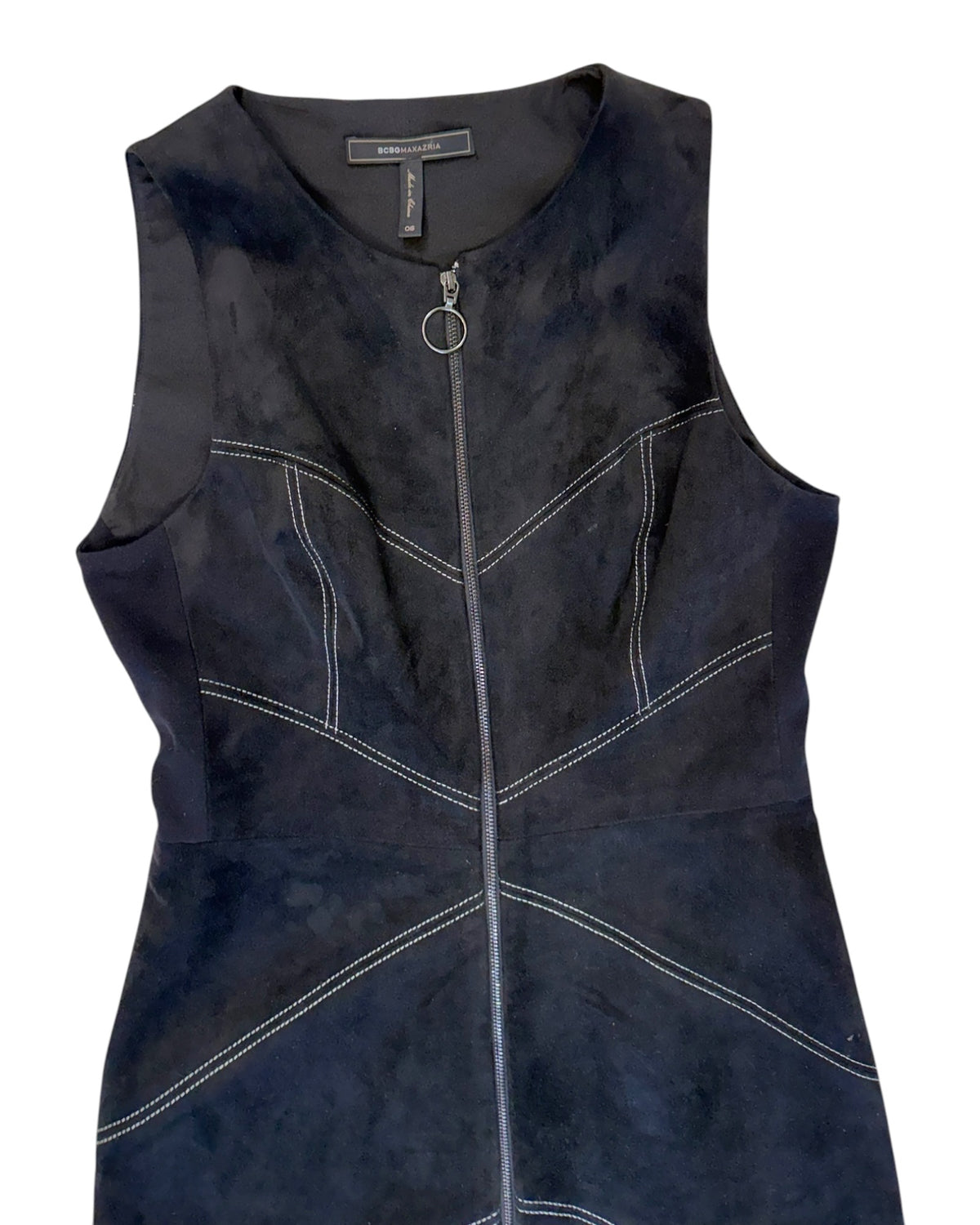 Vintage BCBG Black Suede Mini Dress