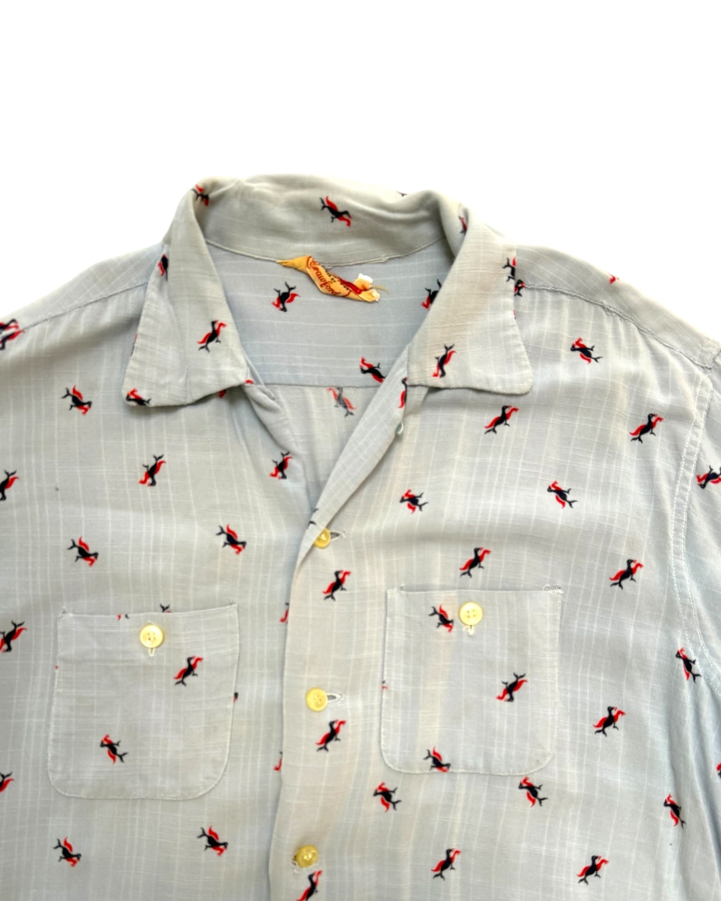 Vintage Embroidered Button-Up Top