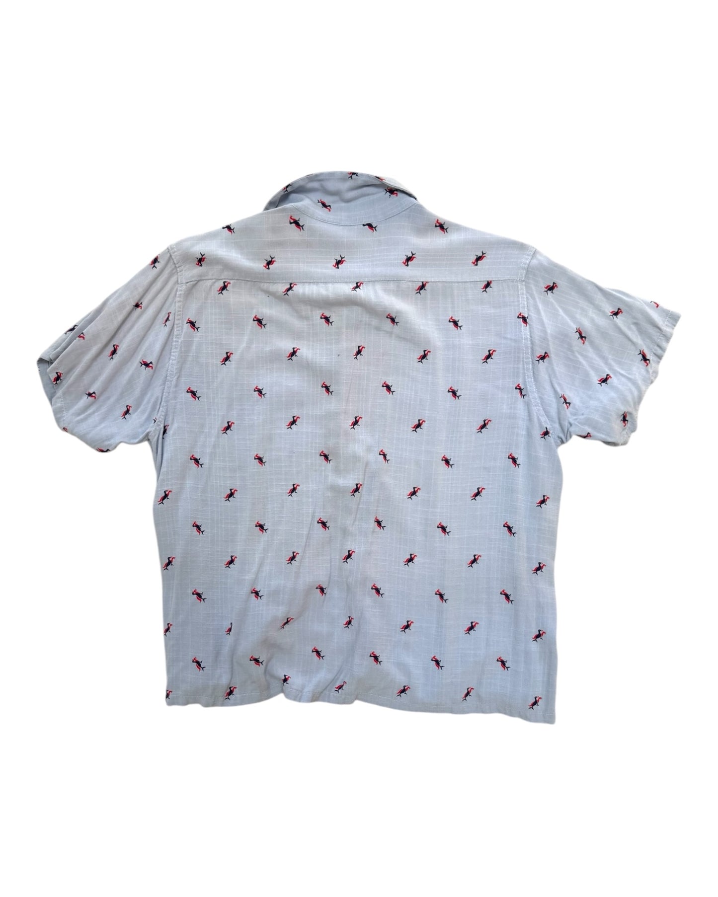 Vintage Embroidered Button-Up Top
