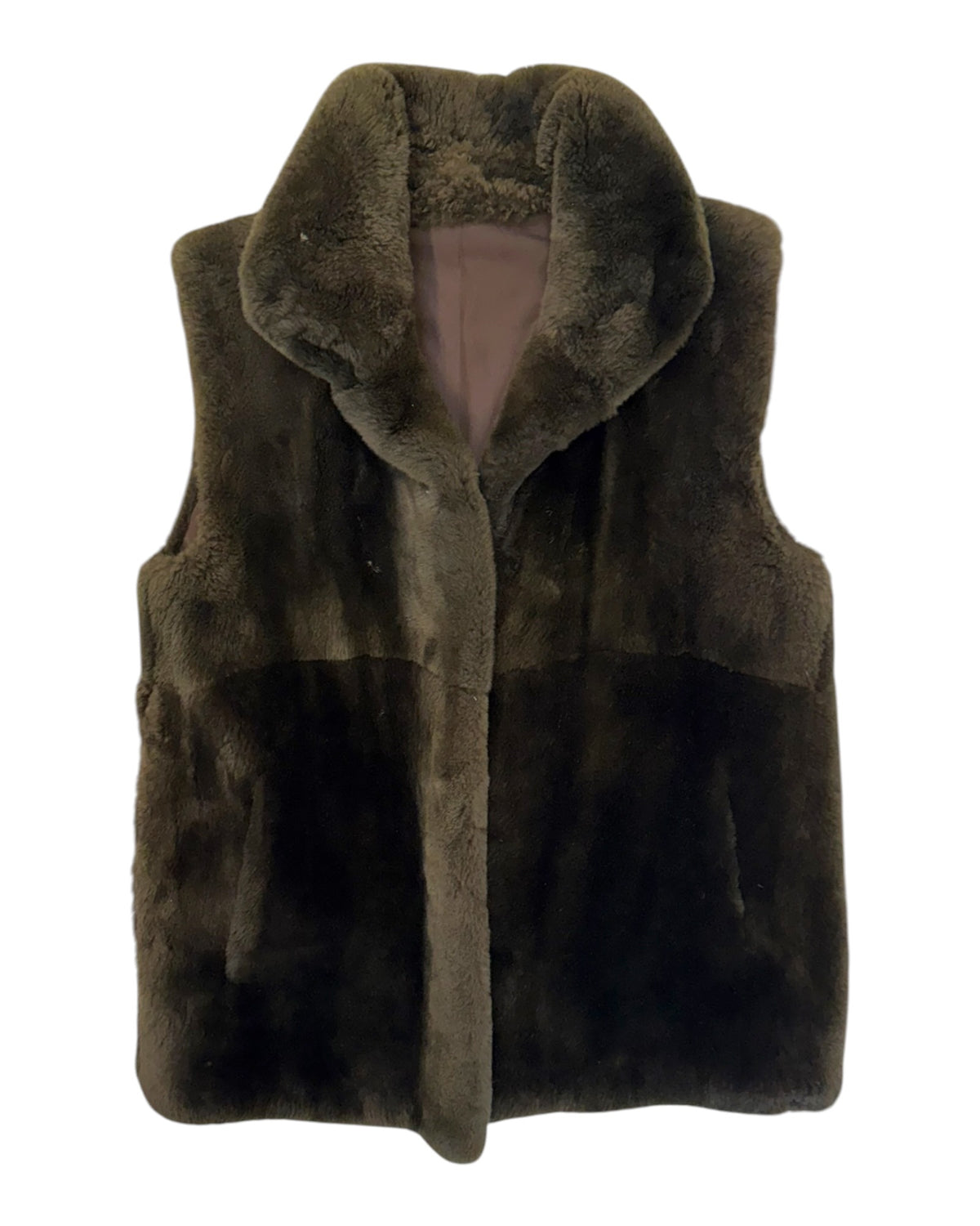 Vintage Green Fur Vest