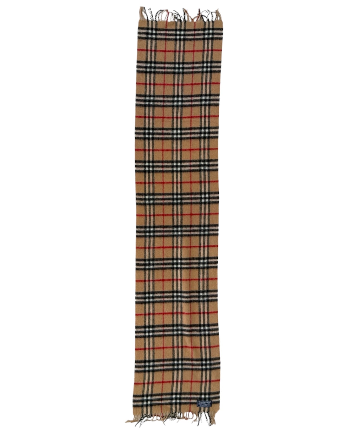 Vintage Burberry Classic Plaid Wool Scarf
