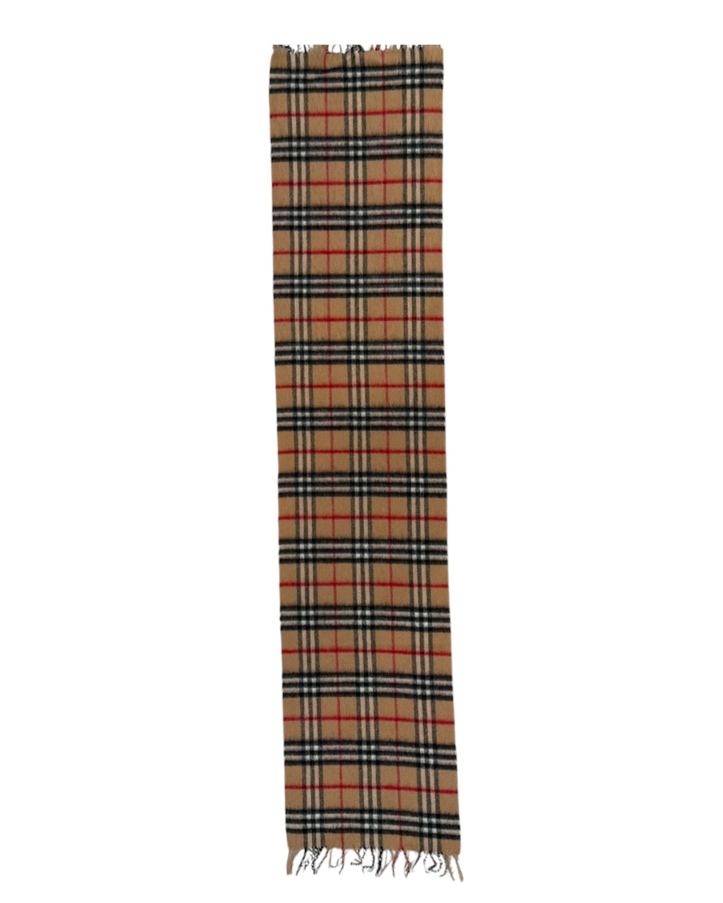 Vintage Burberry Classic Plaid Wool Scarf