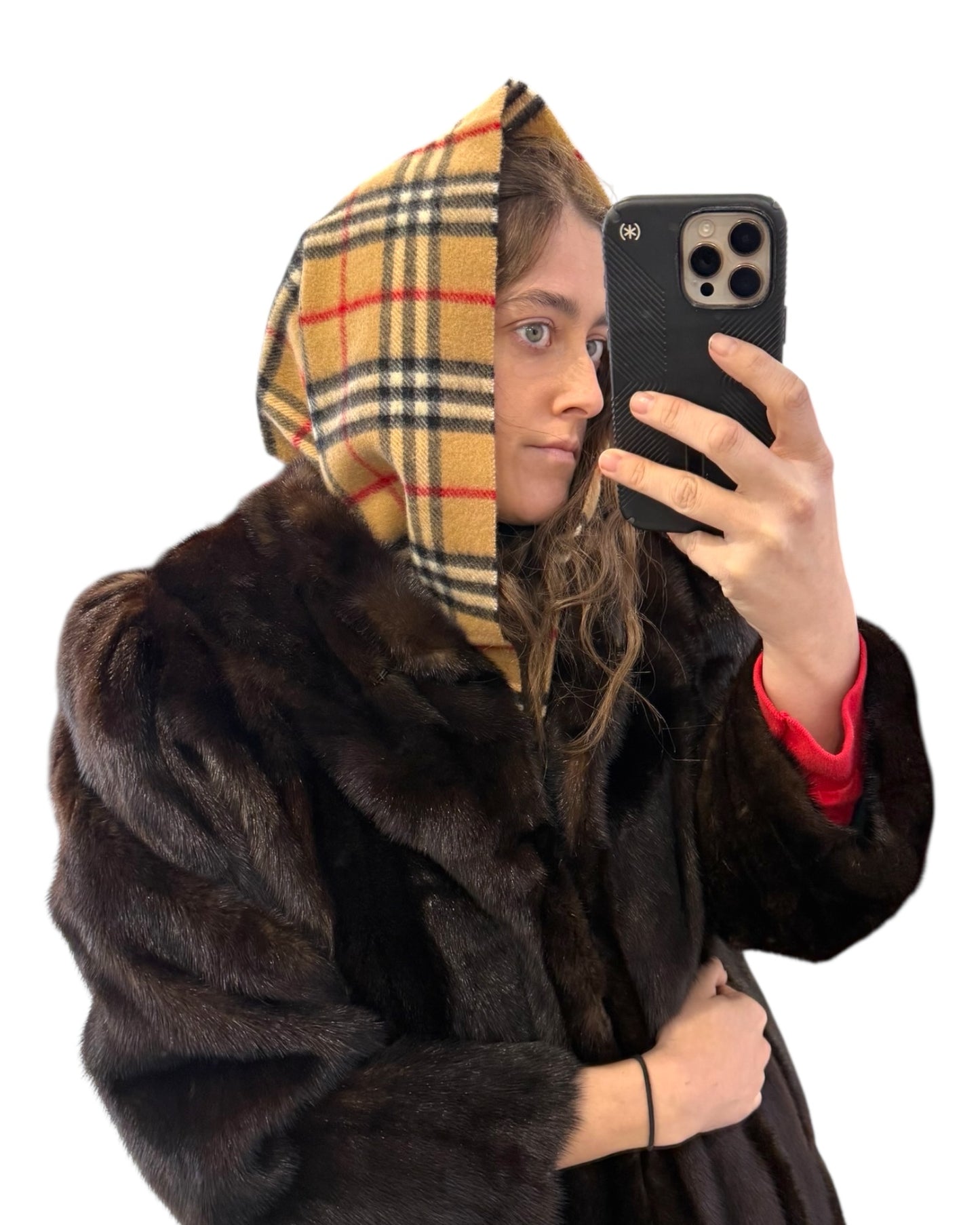 Vintage Burberry Classic Plaid Wool Scarf