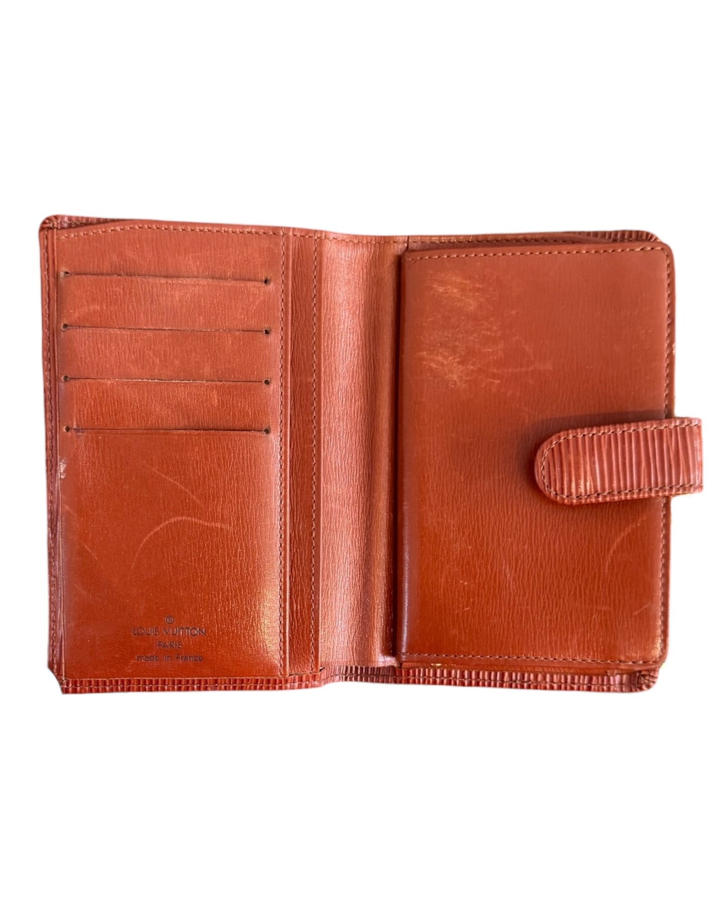Vintage 1997 Louis Vuitton Brown Epi Leather French Purse Wallet