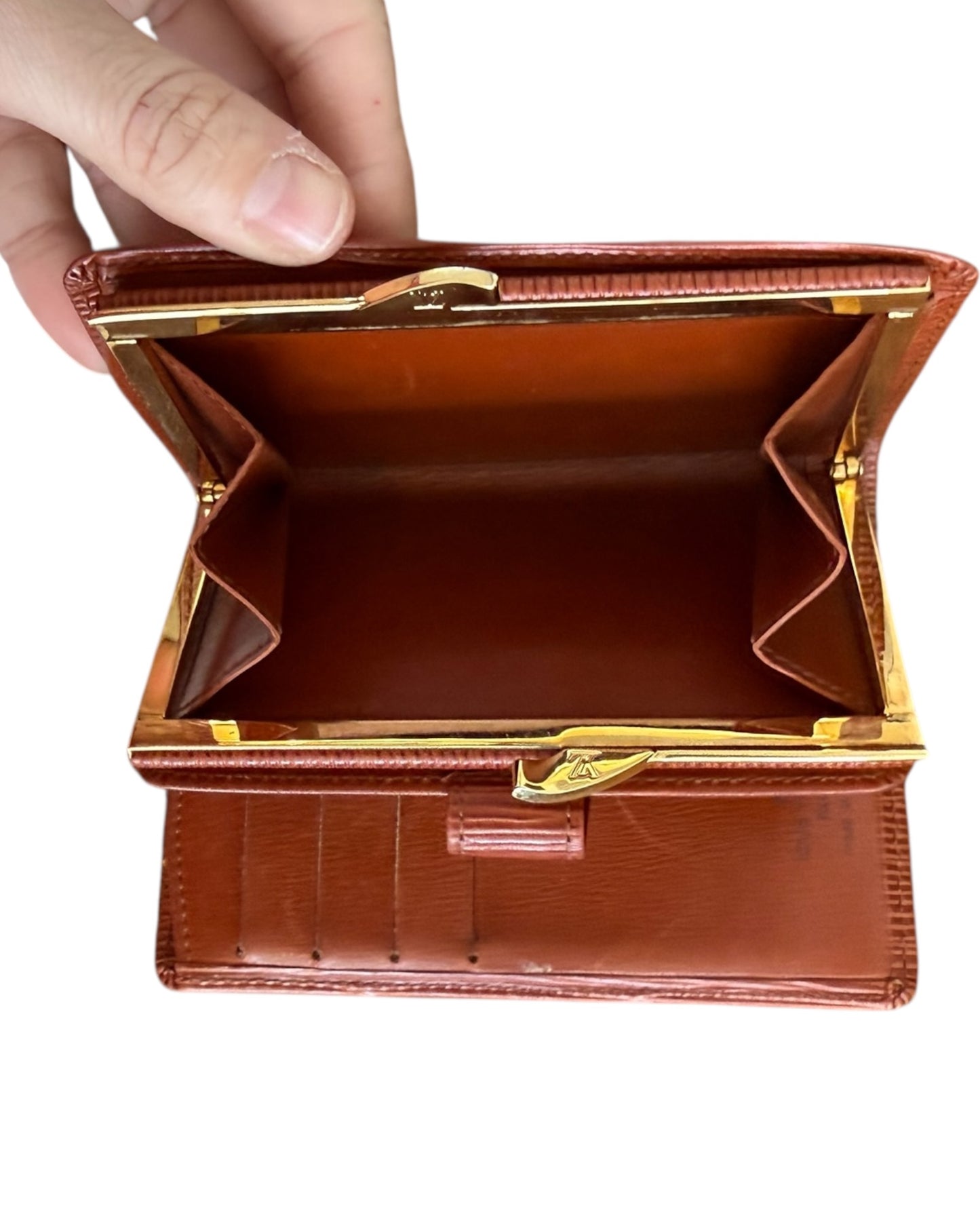 Vintage 1997 Louis Vuitton Brown Epi Leather French Purse Wallet