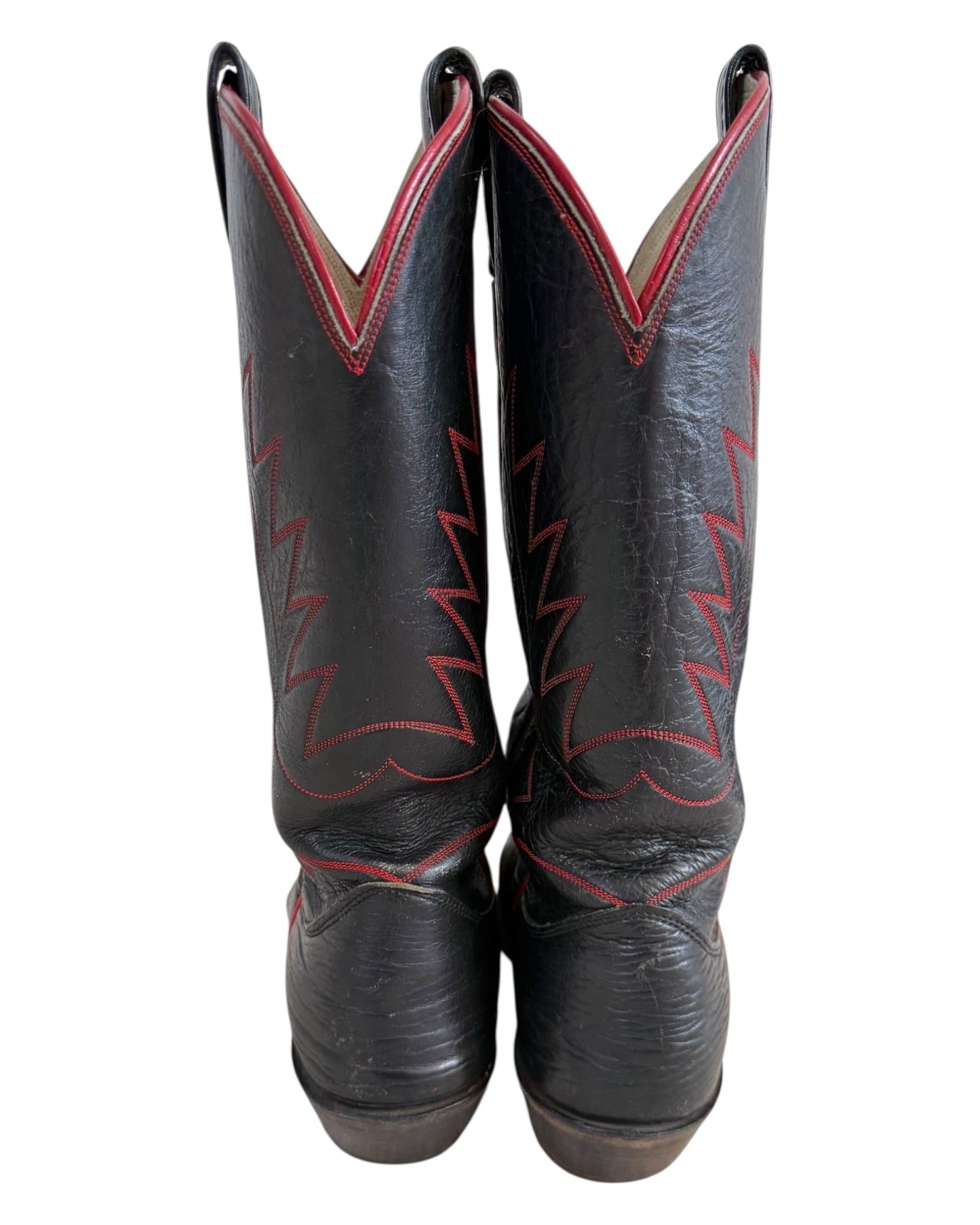 Vintage Olathe Red and Black Cowboy Boots