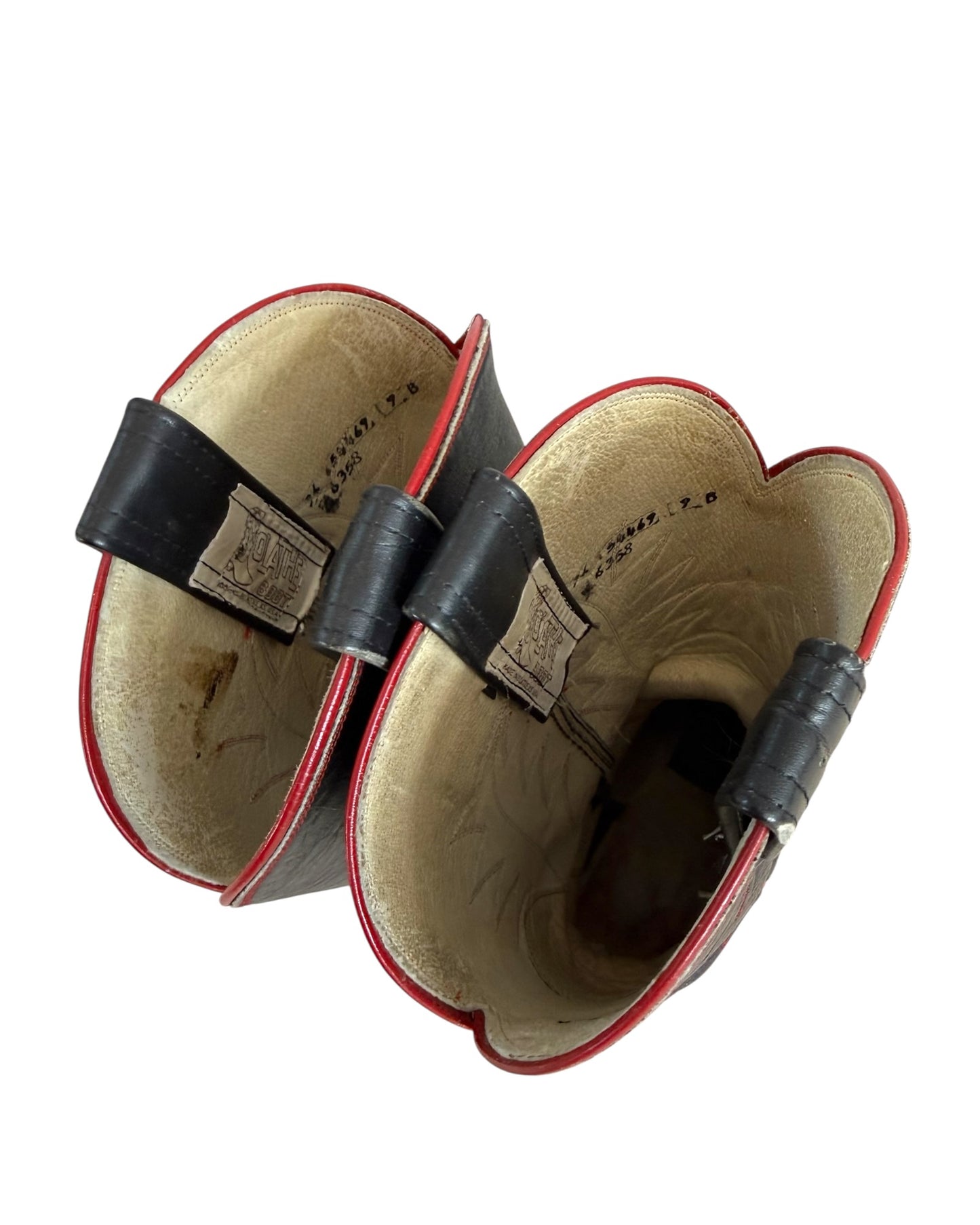 Vintage Olathe Red and Black Cowboy Boots