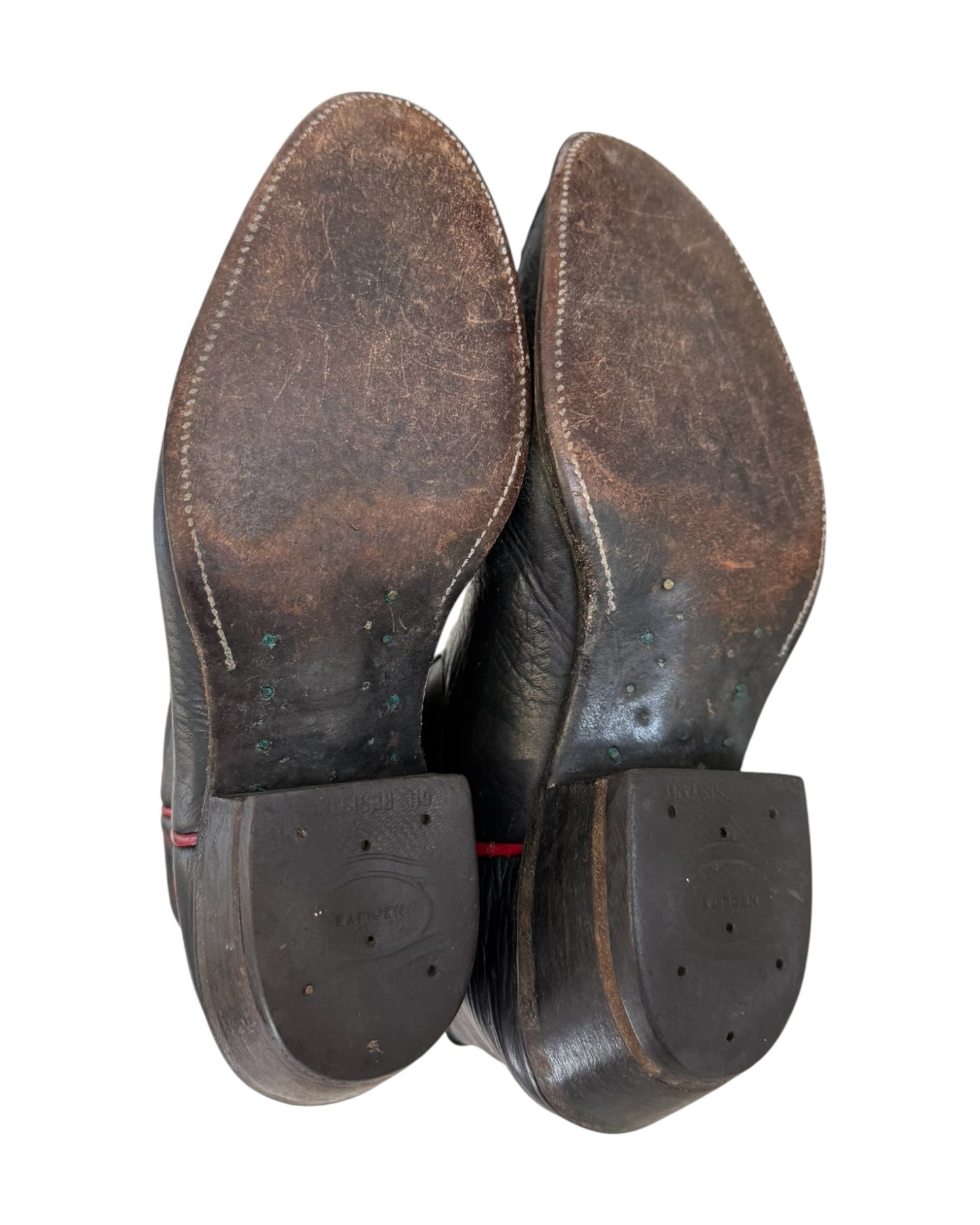 Vintage Olathe Red and Black Cowboy Boots