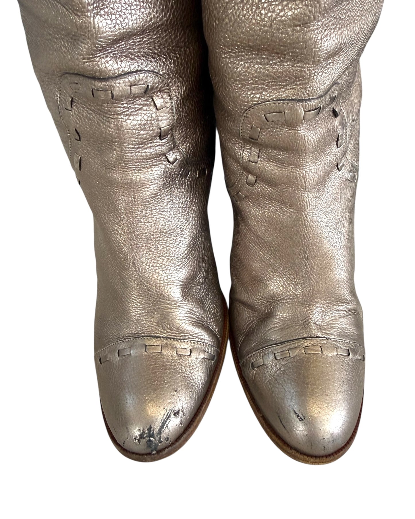 Vintage Marc Jacobs Silver High Heel Boots