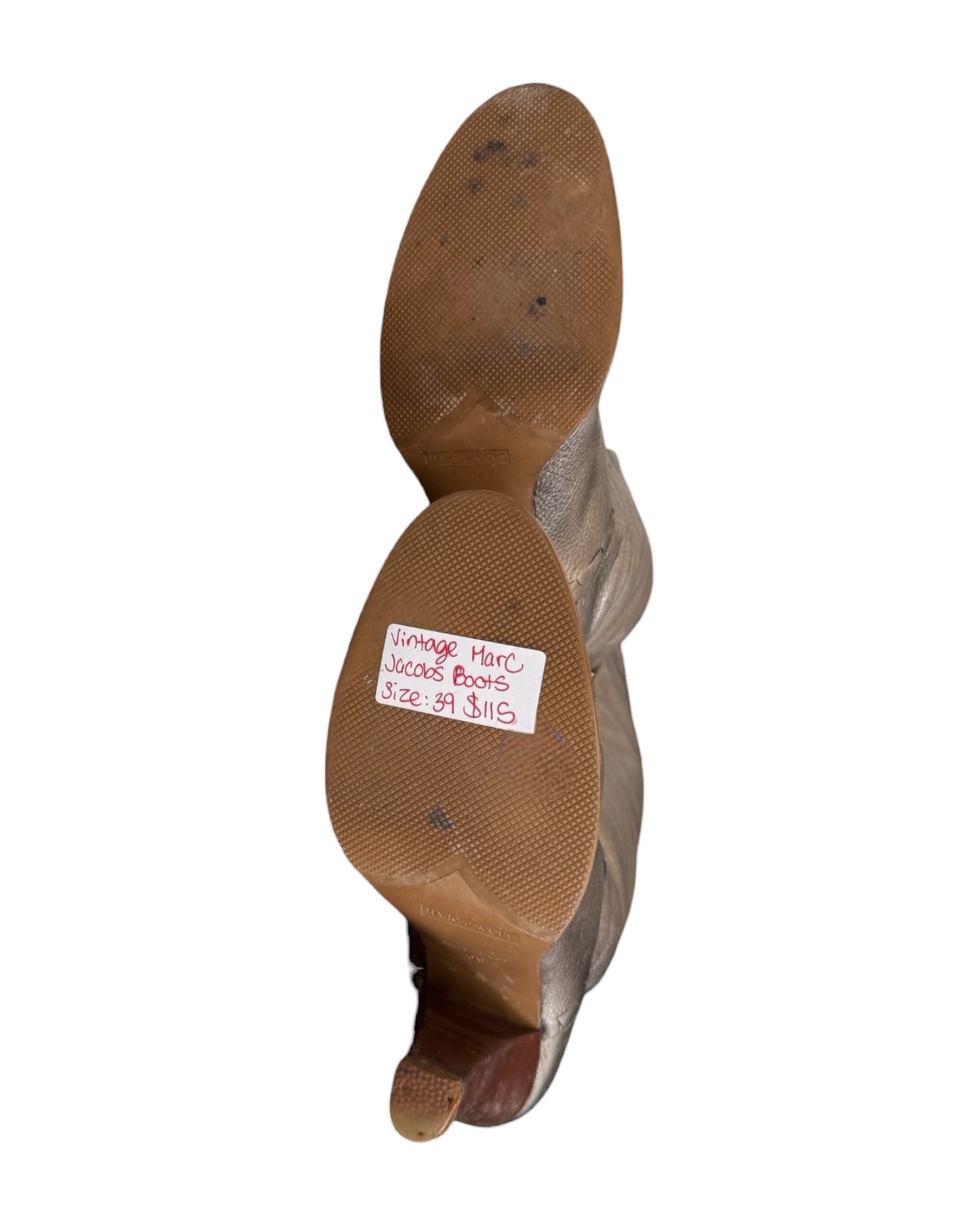 Vintage Marc Jacobs Silver High Heel Boots