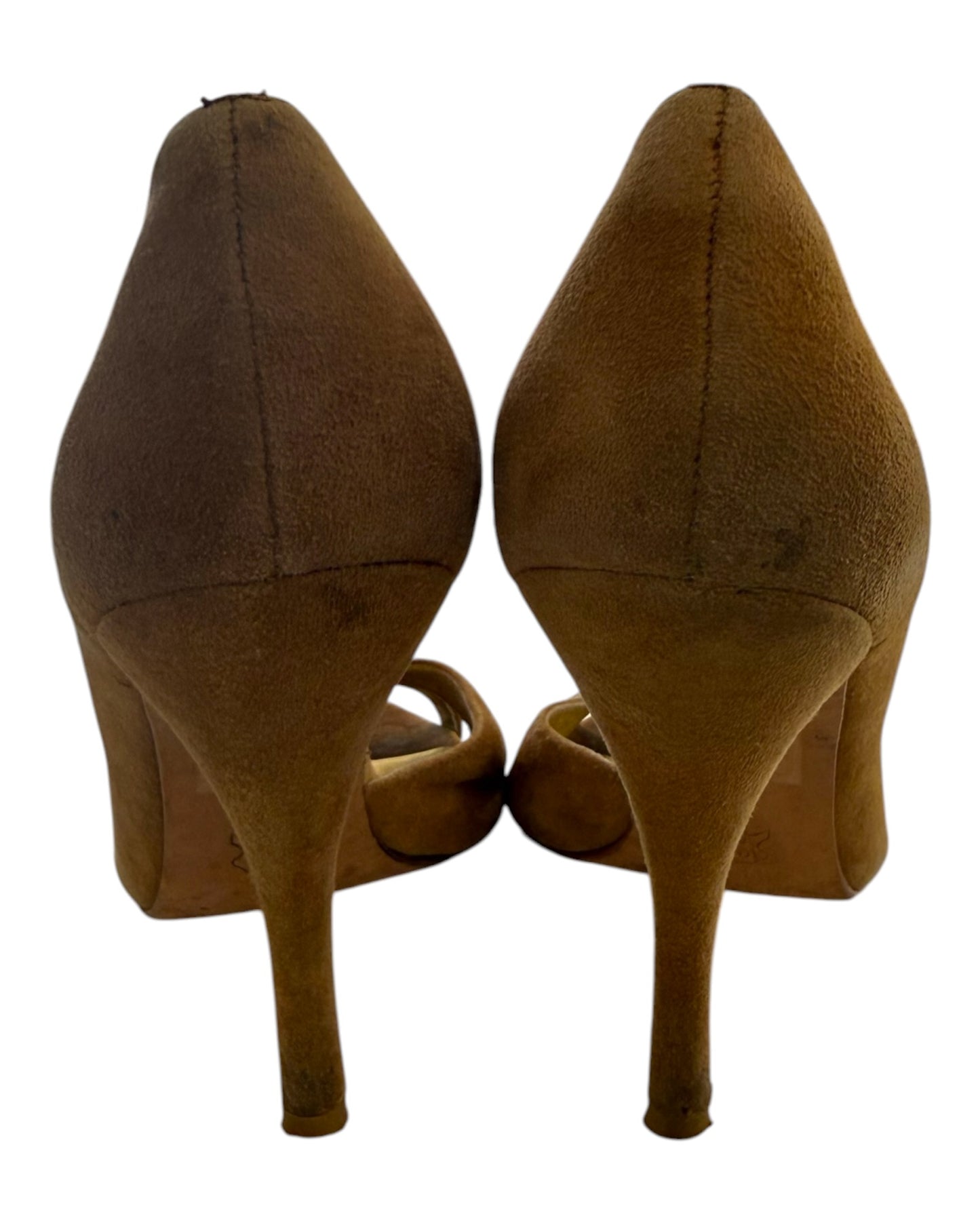 Vintage BCBG Maxazria Gold Suede Heels