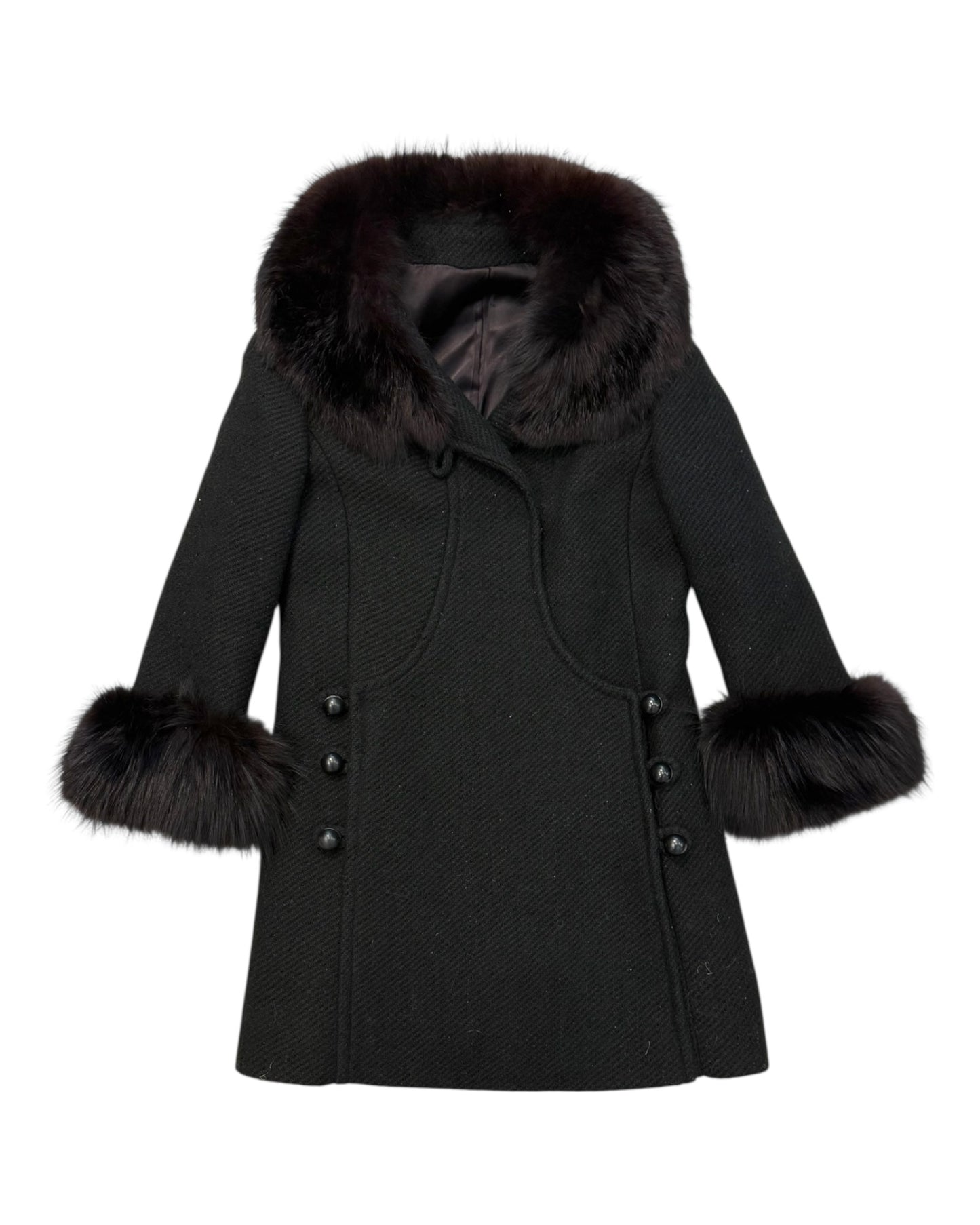 Vintage Pickfair Place Fur and Wool Coat