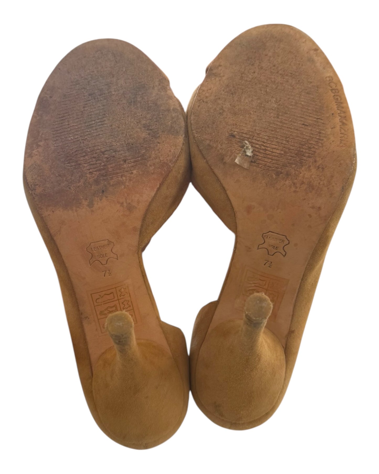 Vintage BCBG Maxazria Gold Suede Heels