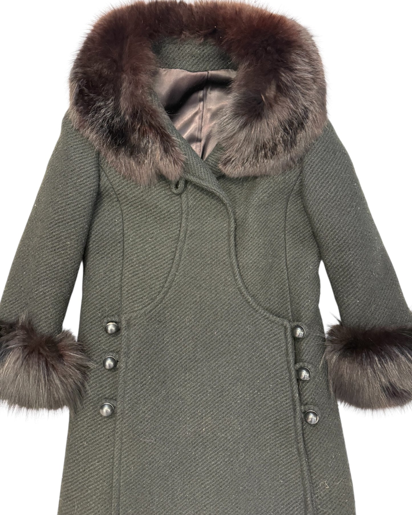 Vintage Pickfair Place Fur and Wool Coat