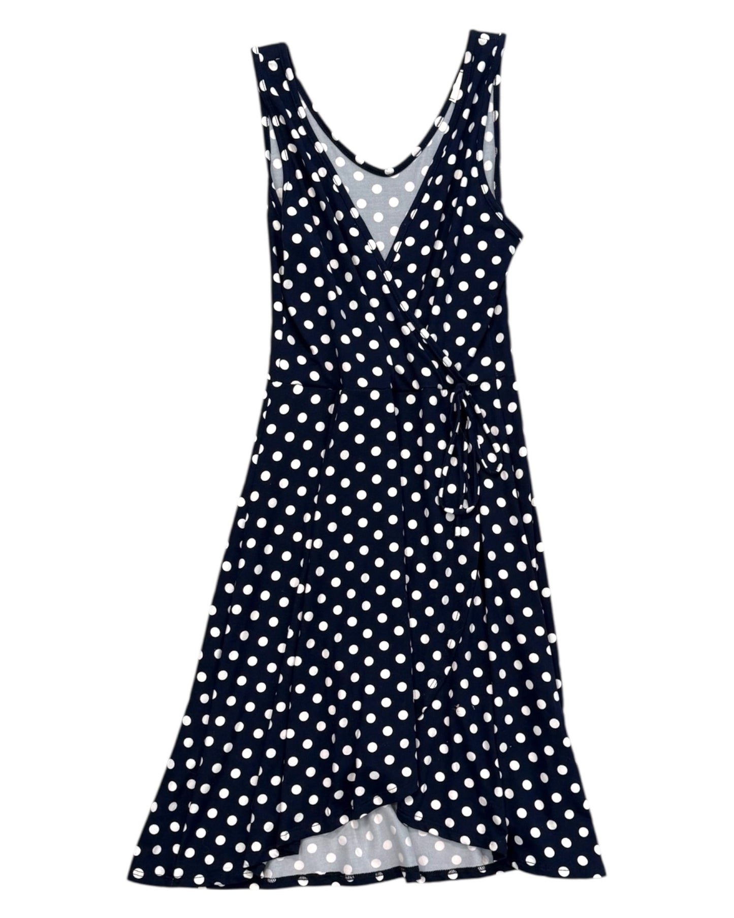 Pre-Loved Navy Polka Dot Wrap Dress