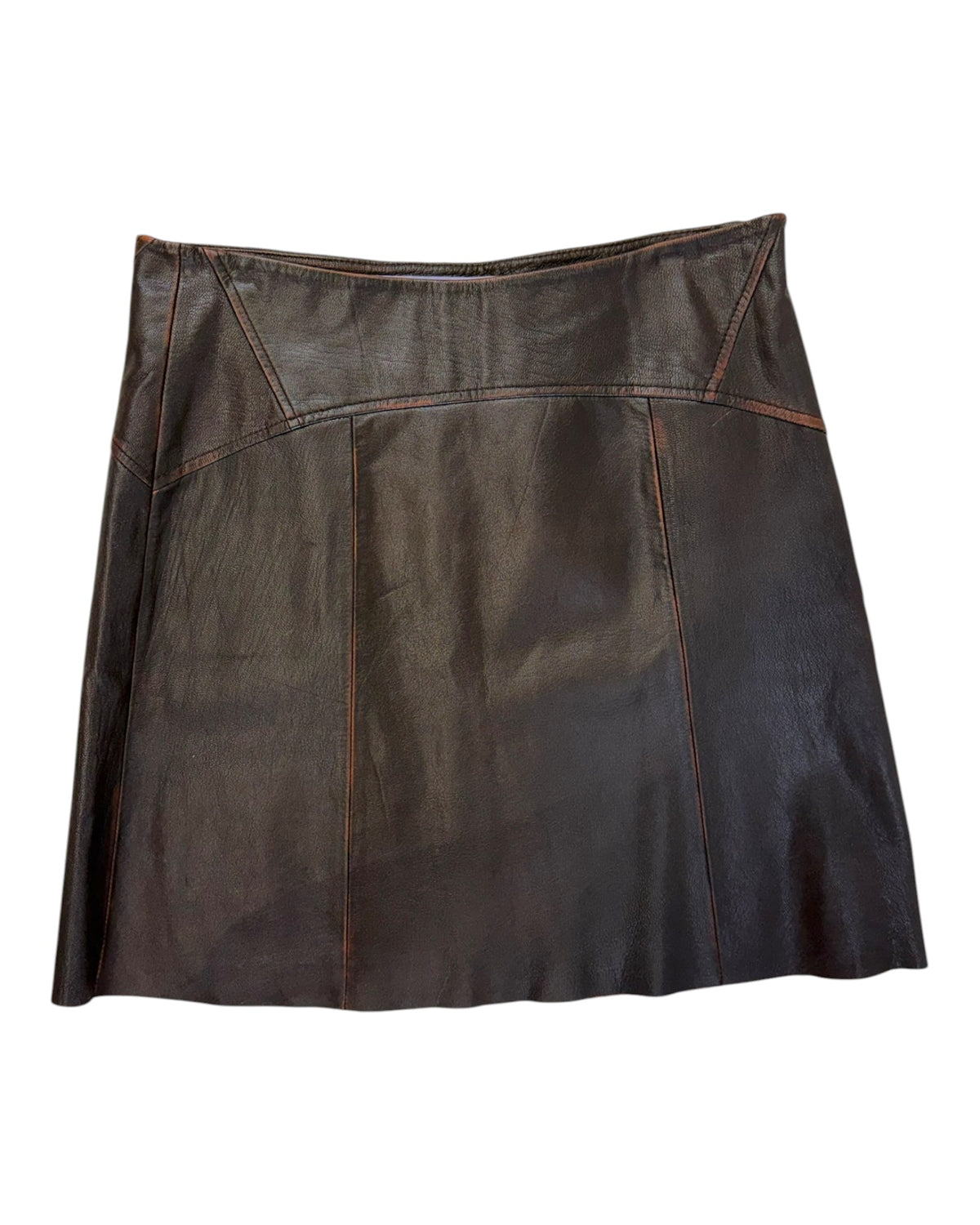 Vintage Vera Wang Leather Mini Skirt