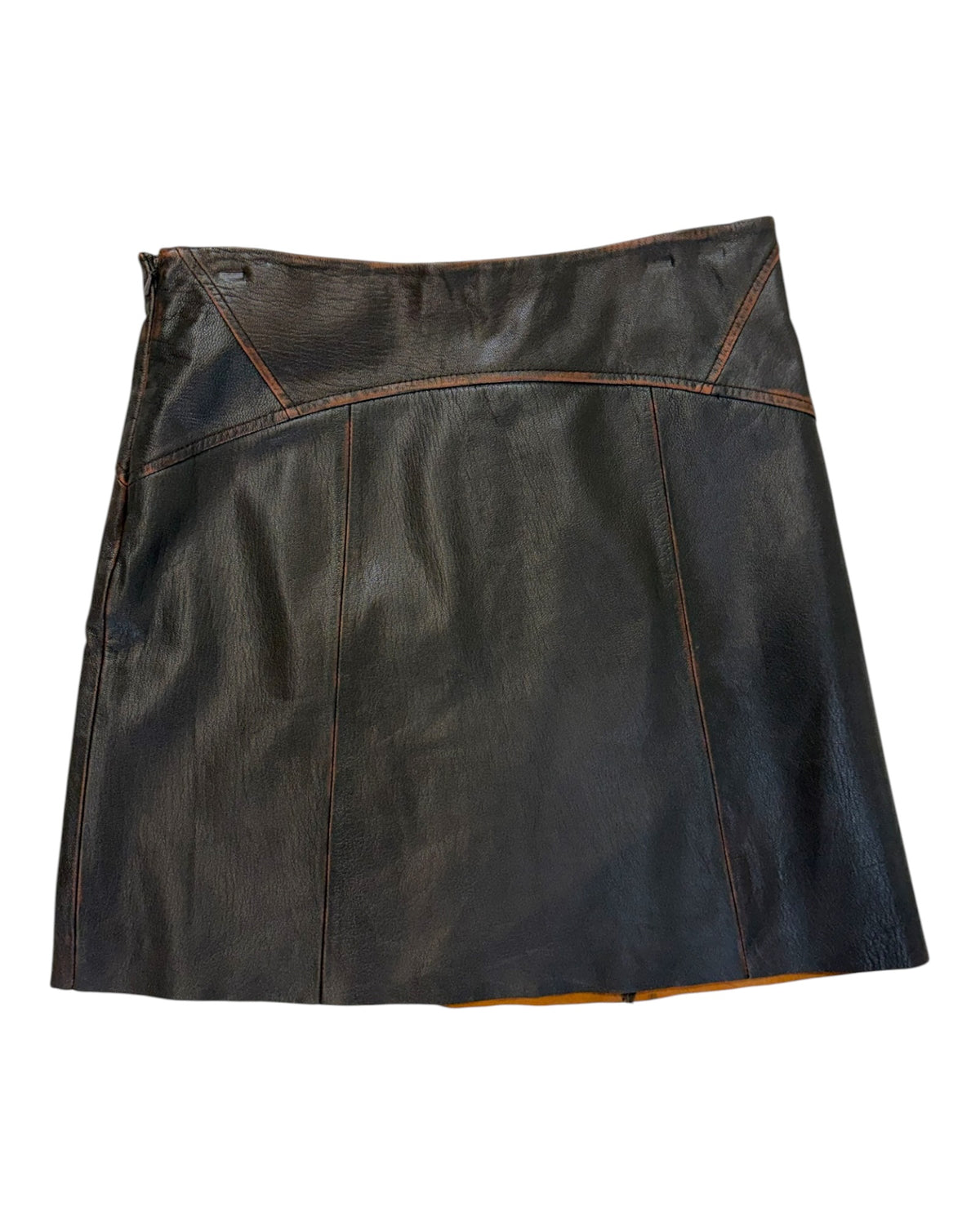 Vintage Vera Wang Leather Mini Skirt