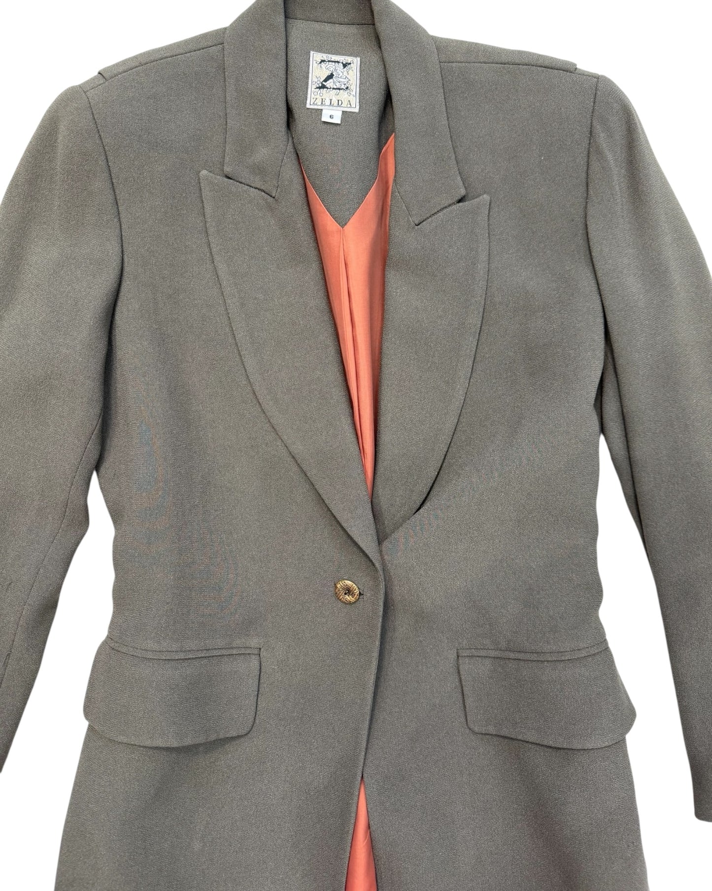 Vintage Zelda Army Green Belted Blazer