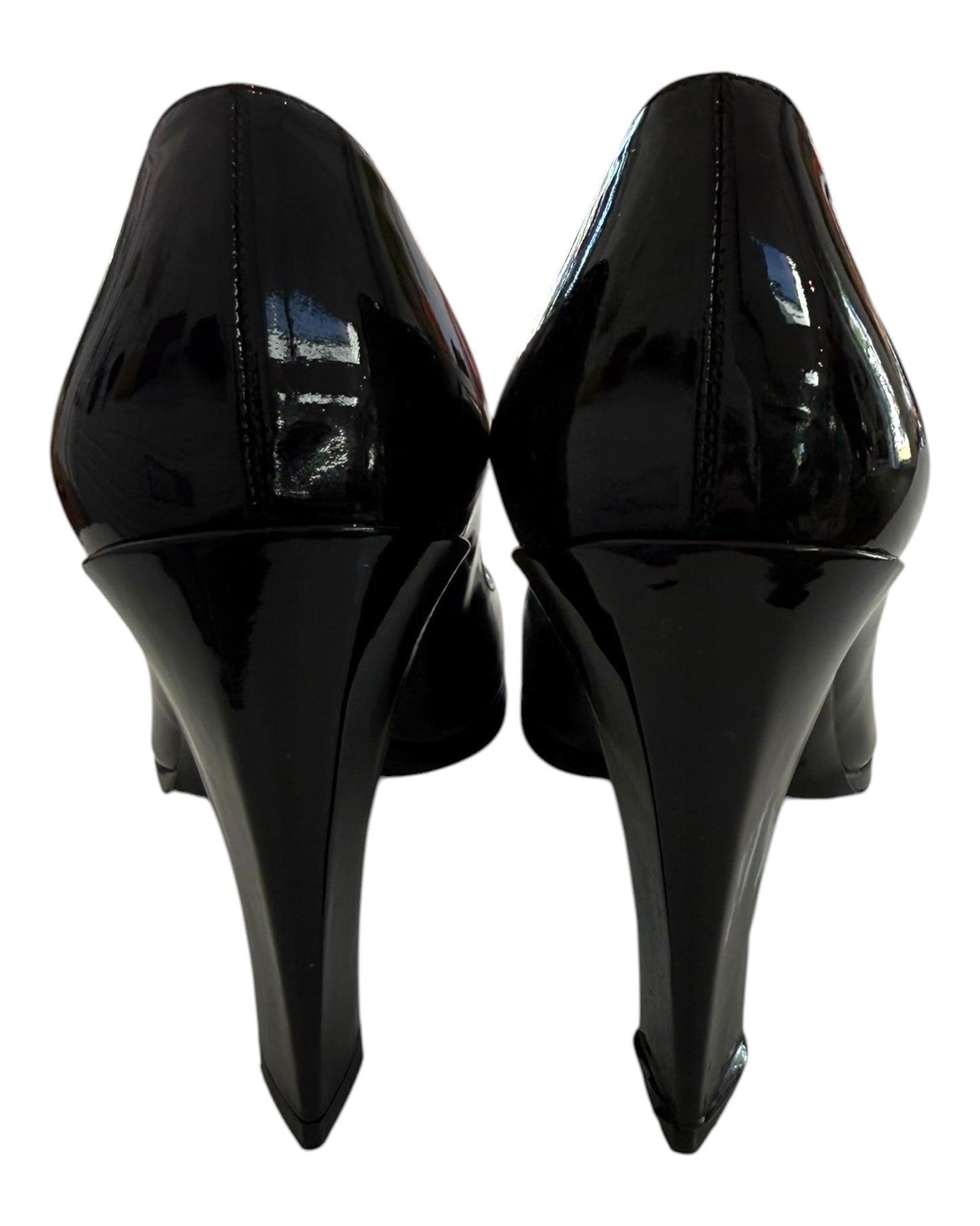 Vintage Ralph Lauren Purple Label Black Patent Leather Heels
