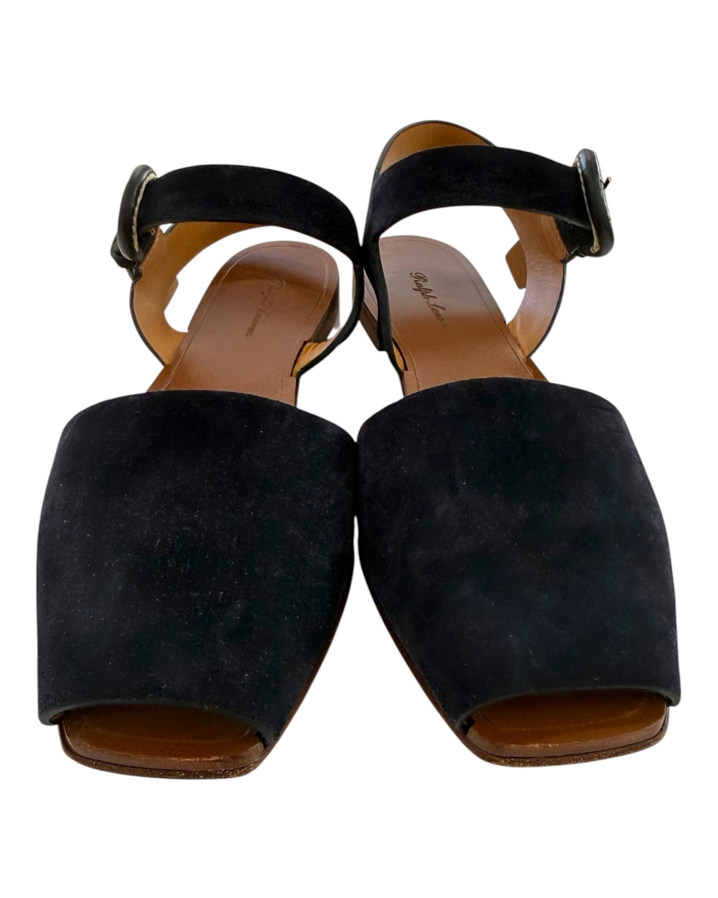 Pre-Loved Ralph Lauren Navy Blue Suede Sandals
