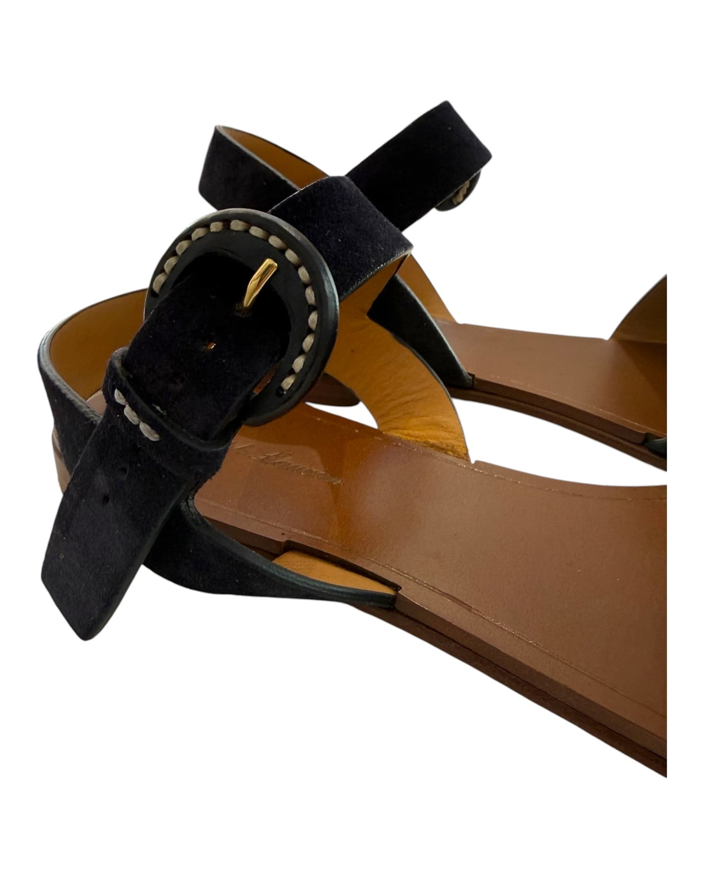 Pre-Loved Ralph Lauren Navy Blue Suede Sandals