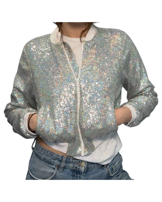 Pre-Loved House of Mua Mua Sequin Bomber Jacket