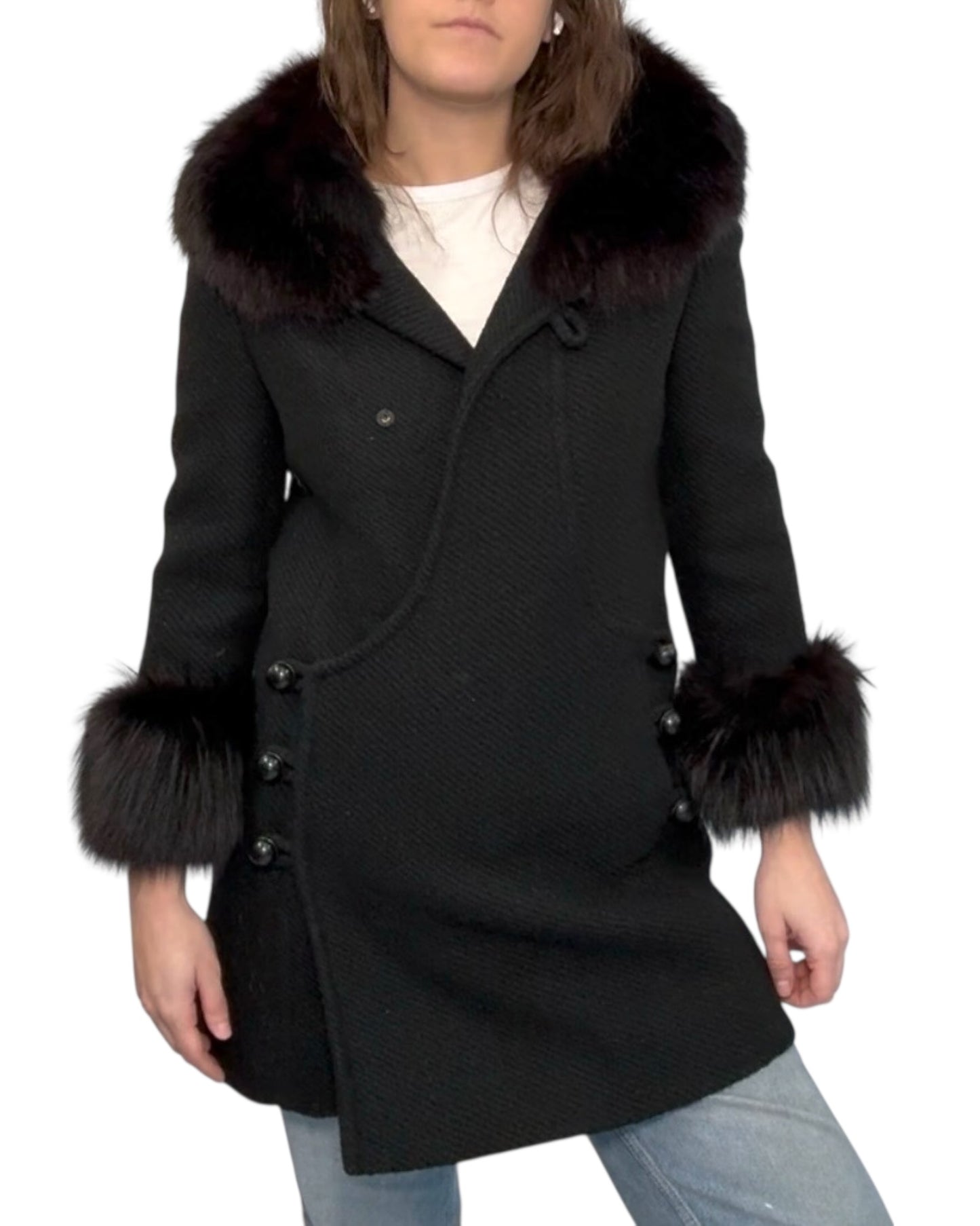 Vintage Pickfair Place Fur and Wool Coat