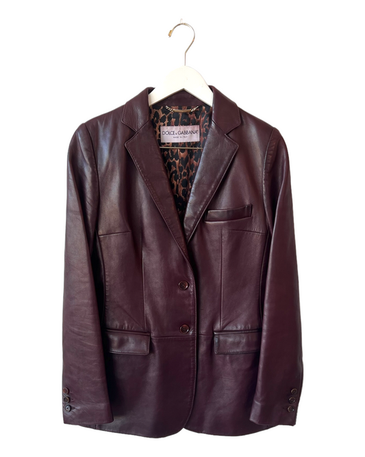 Vintage 1990's Dolce & Gabbana Leather Blazer